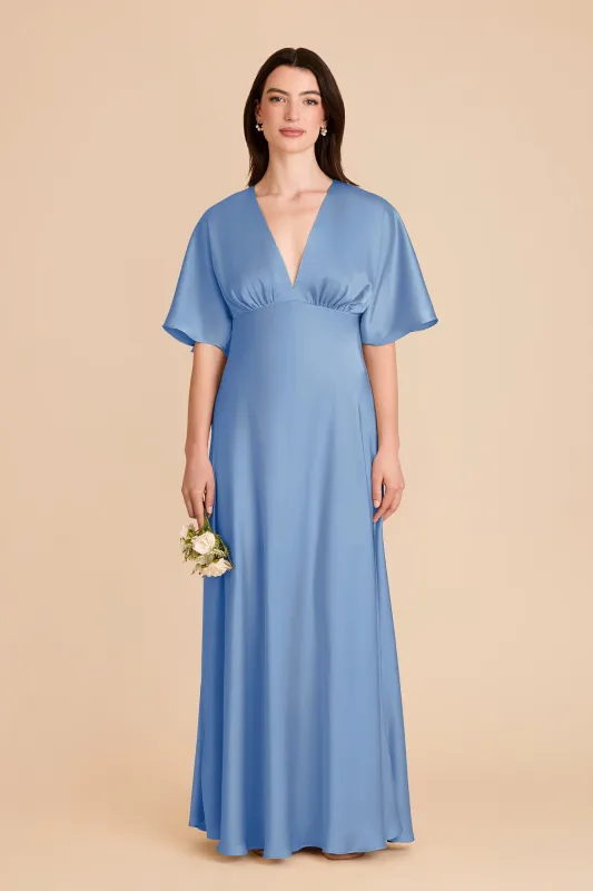 Shyla Matte Satin Dress - Bluebell sold by Birdy Grey