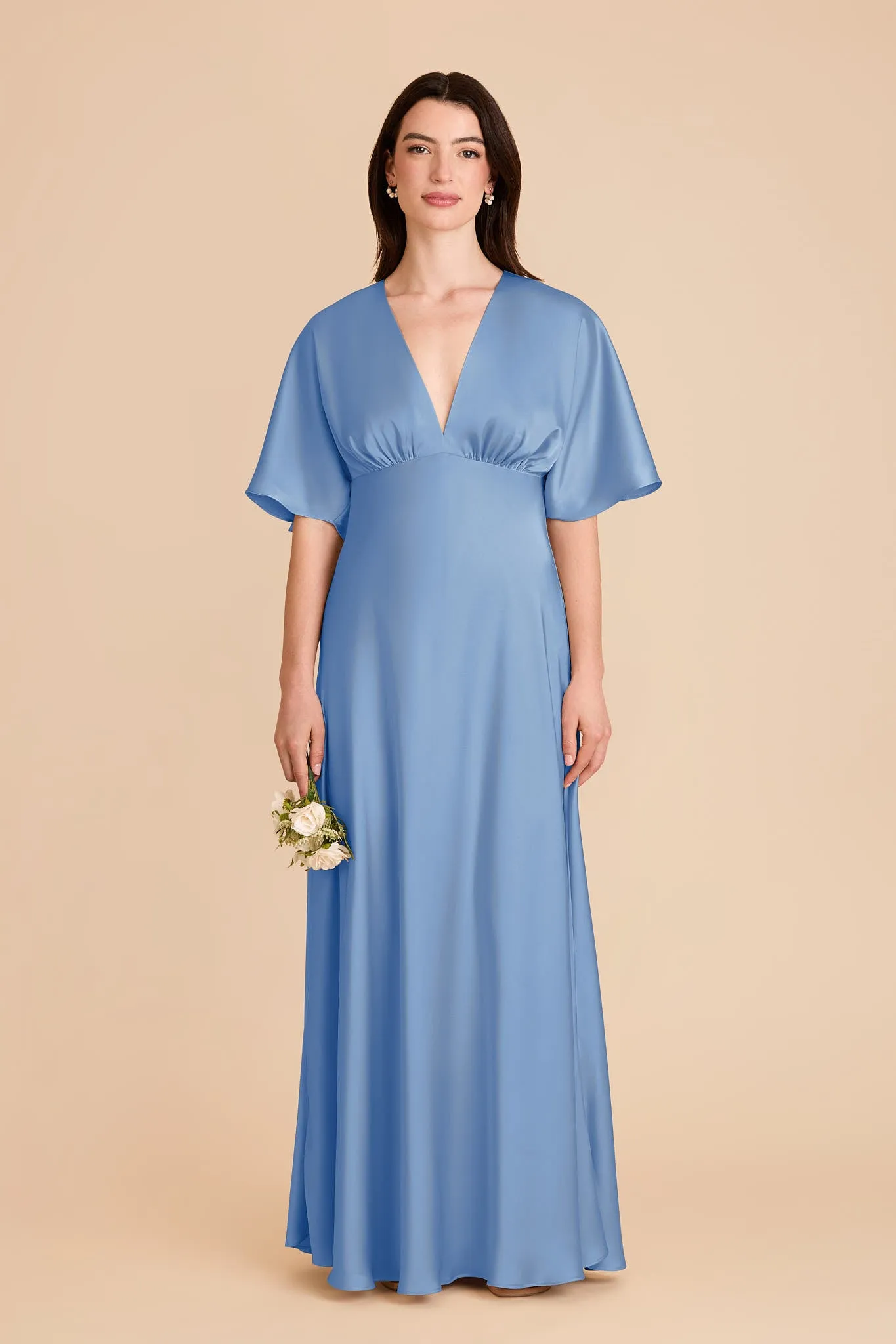 Shyla Matte Satin Dress - Bluebell sold by Birdy Grey