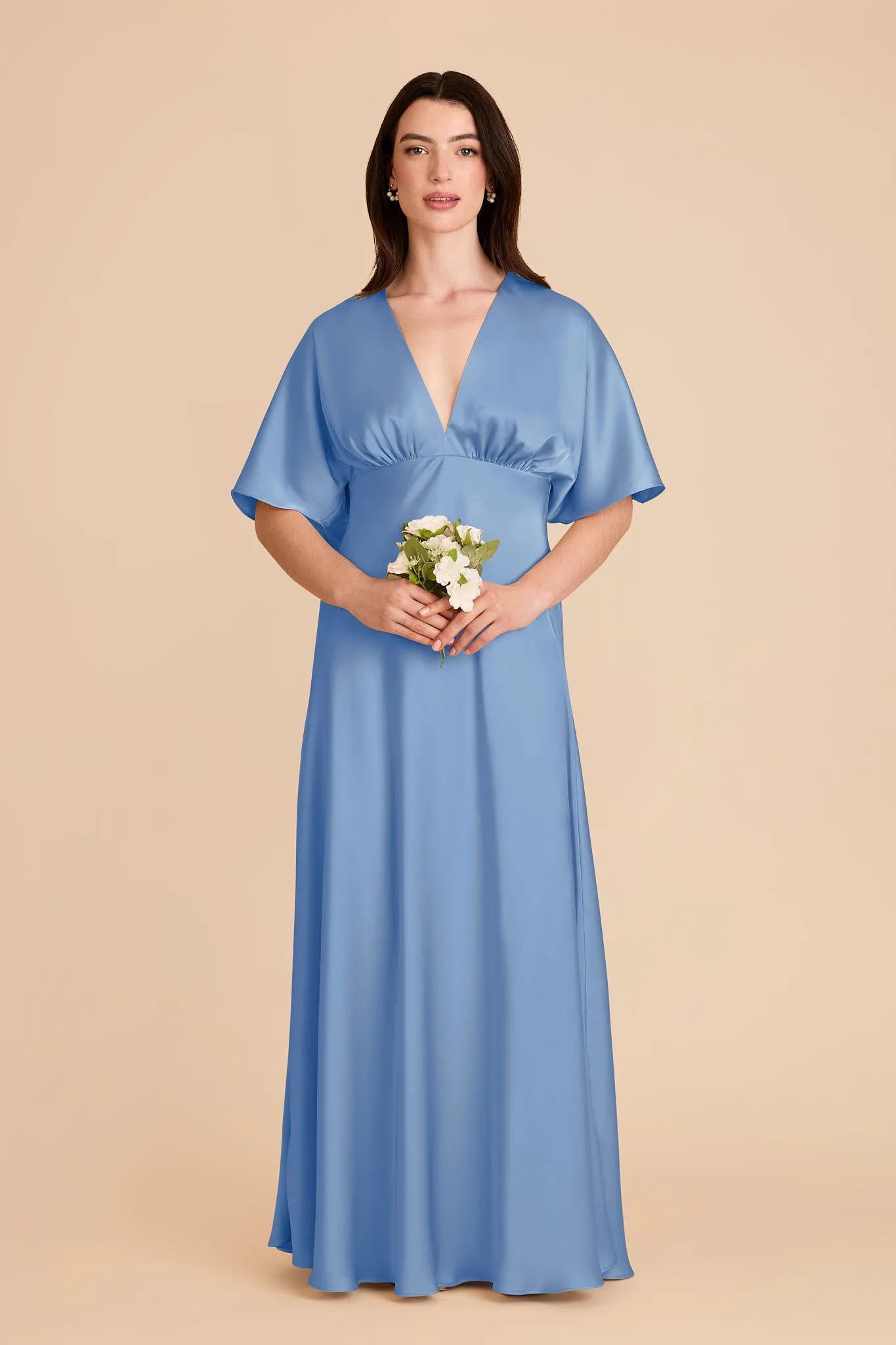 Shyla Matte Satin Dress - Bluebell sold by Birdy Grey product image thumbnail 3