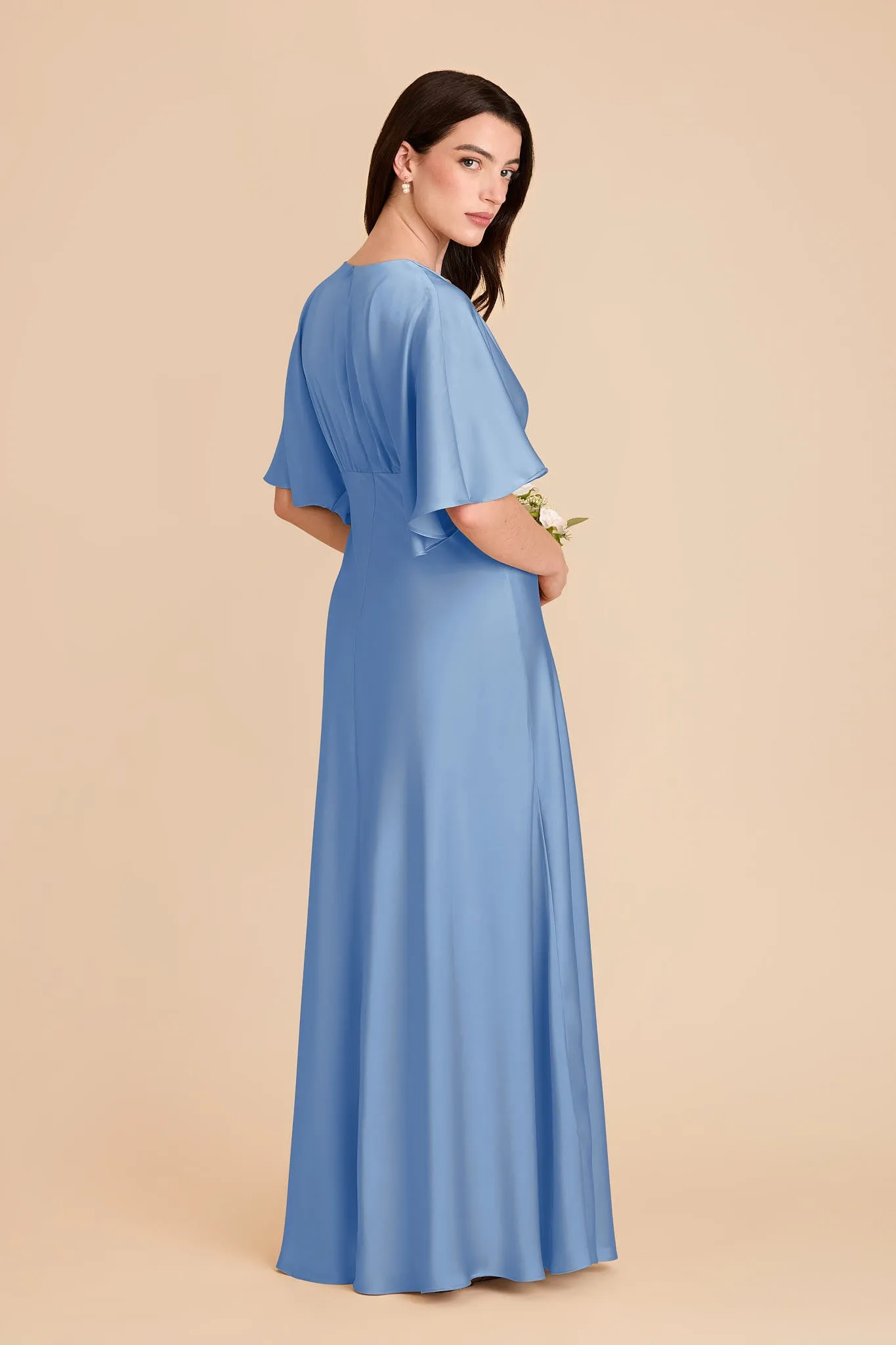 Shyla Matte Satin Dress - Bluebell sold by Birdy Grey product image thumbnail 4