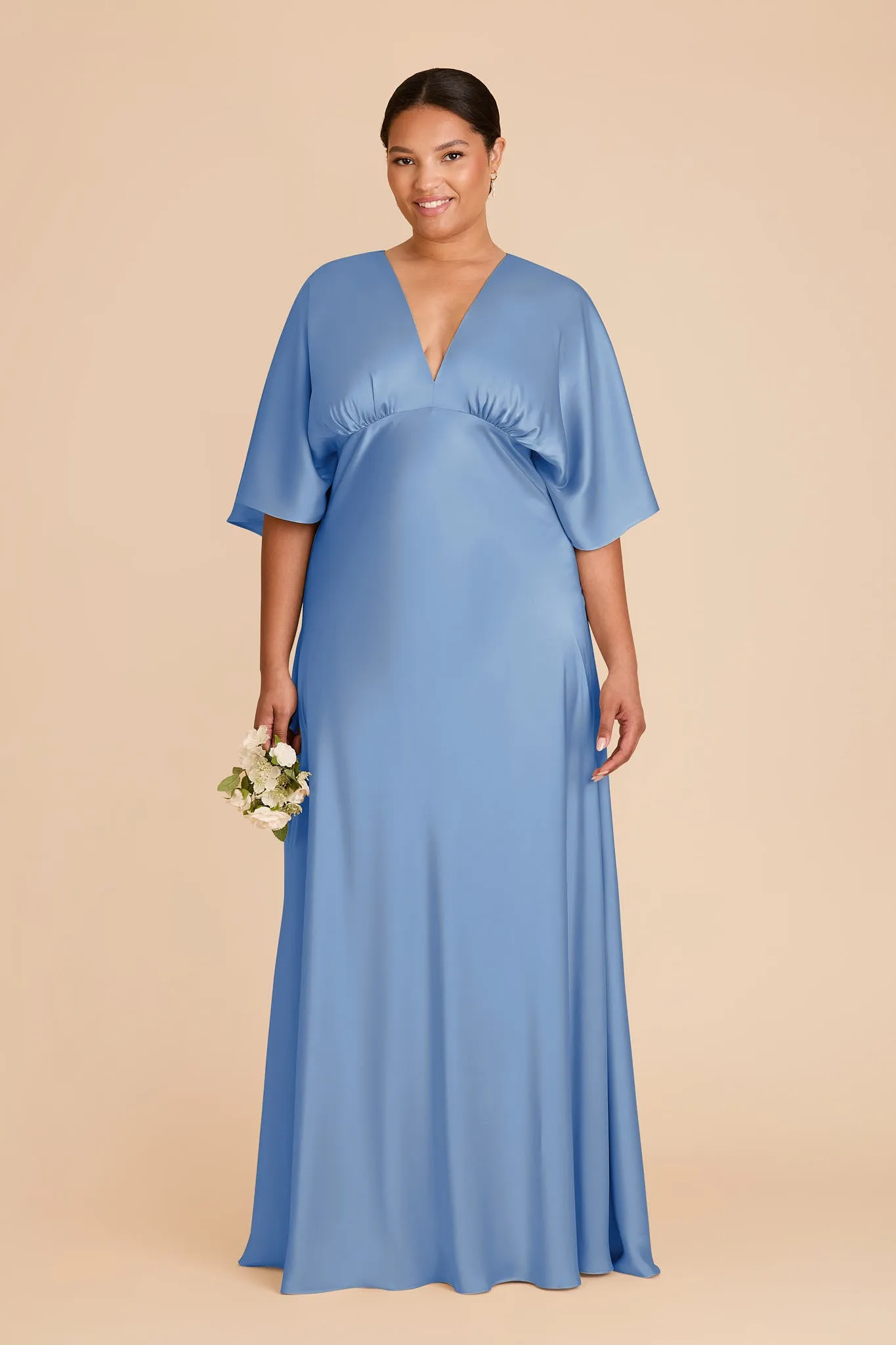 Shyla Matte Satin Dress - Bluebell sold by Birdy Grey product image thumbnail 2