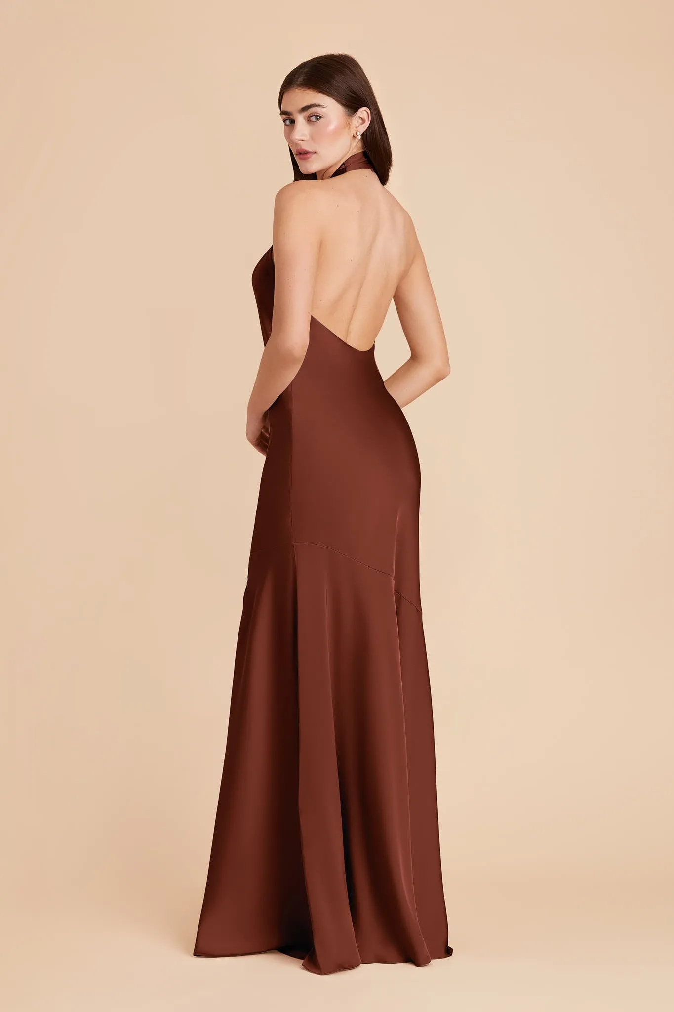 Stephanie Matte Satin Dress - Cognac sold by Birdy Grey product image thumbnail 5