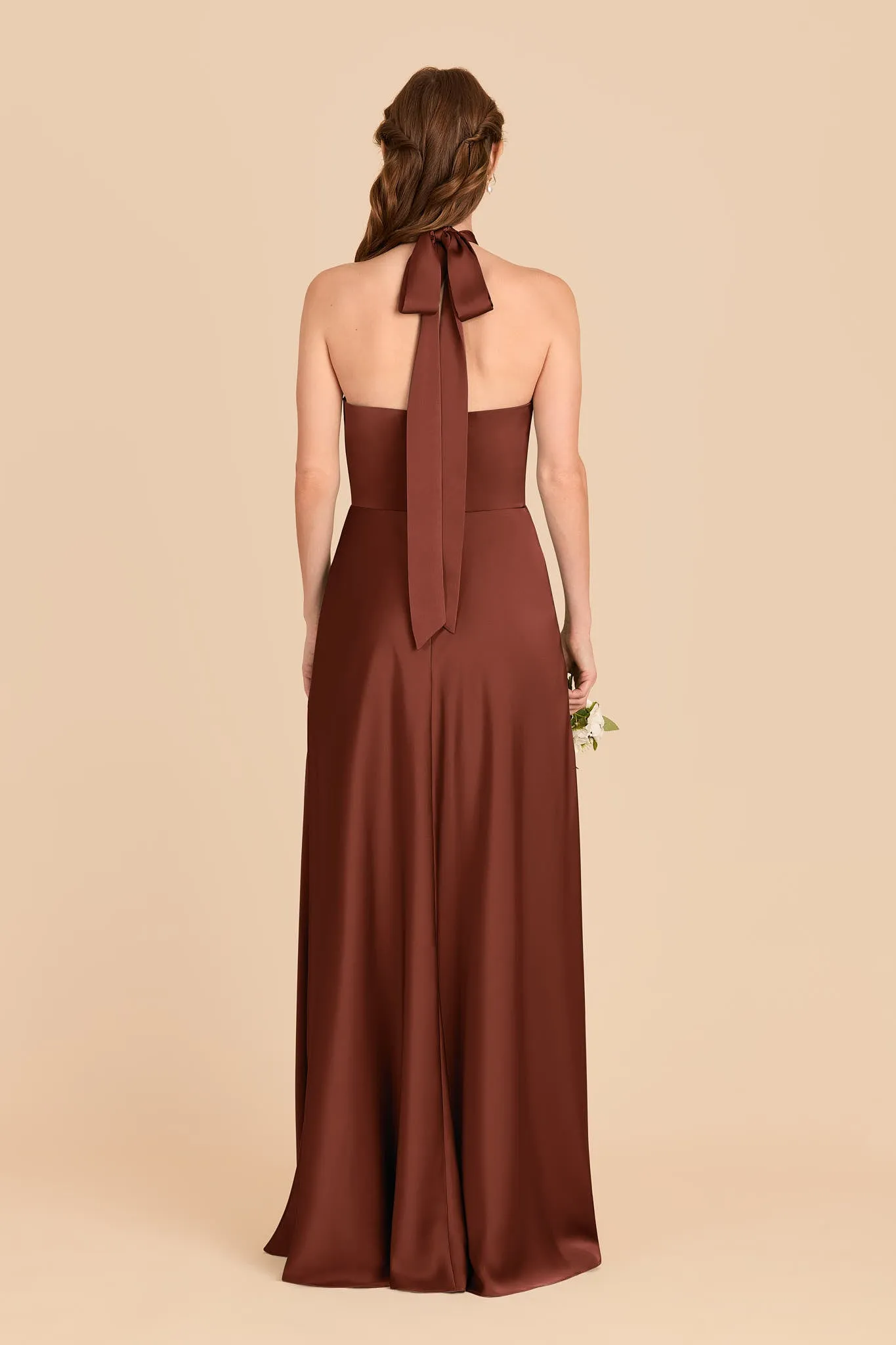 Monica Matte Satin Dress - Cognac sold by Birdy Grey product image thumbnail 5
