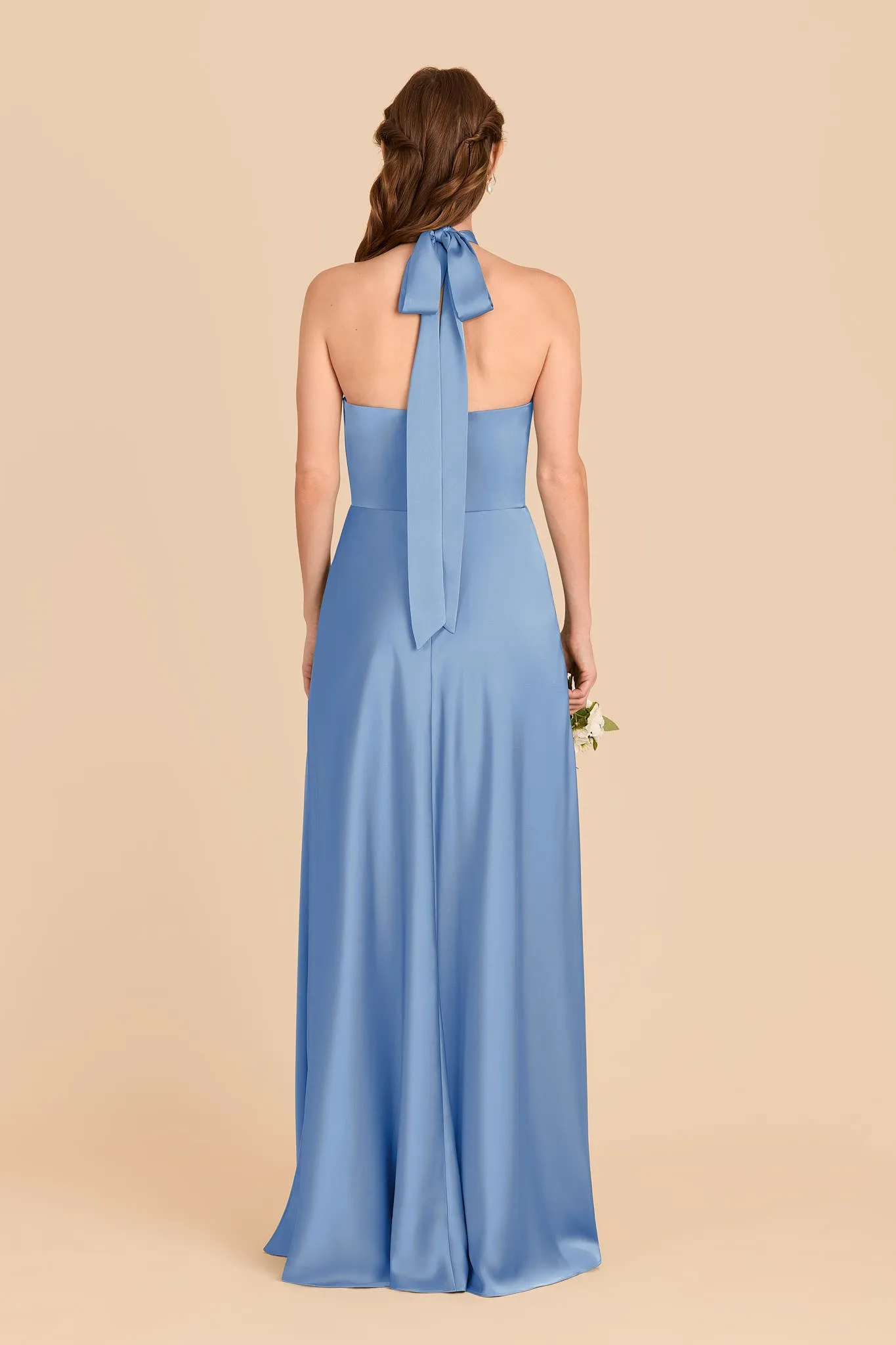 Monica Matte Satin Dress - Bluebell sold by Birdy Grey product image thumbnail 5