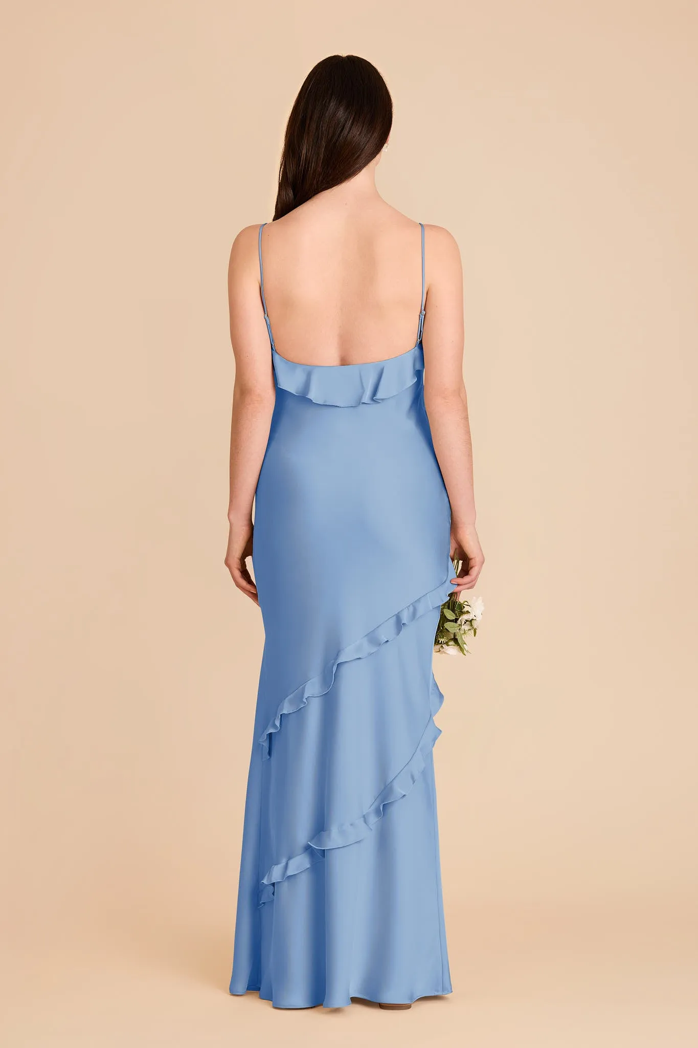 Valentina Matte Satin Dress - Bluebell sold by Birdy Grey product image thumbnail 5