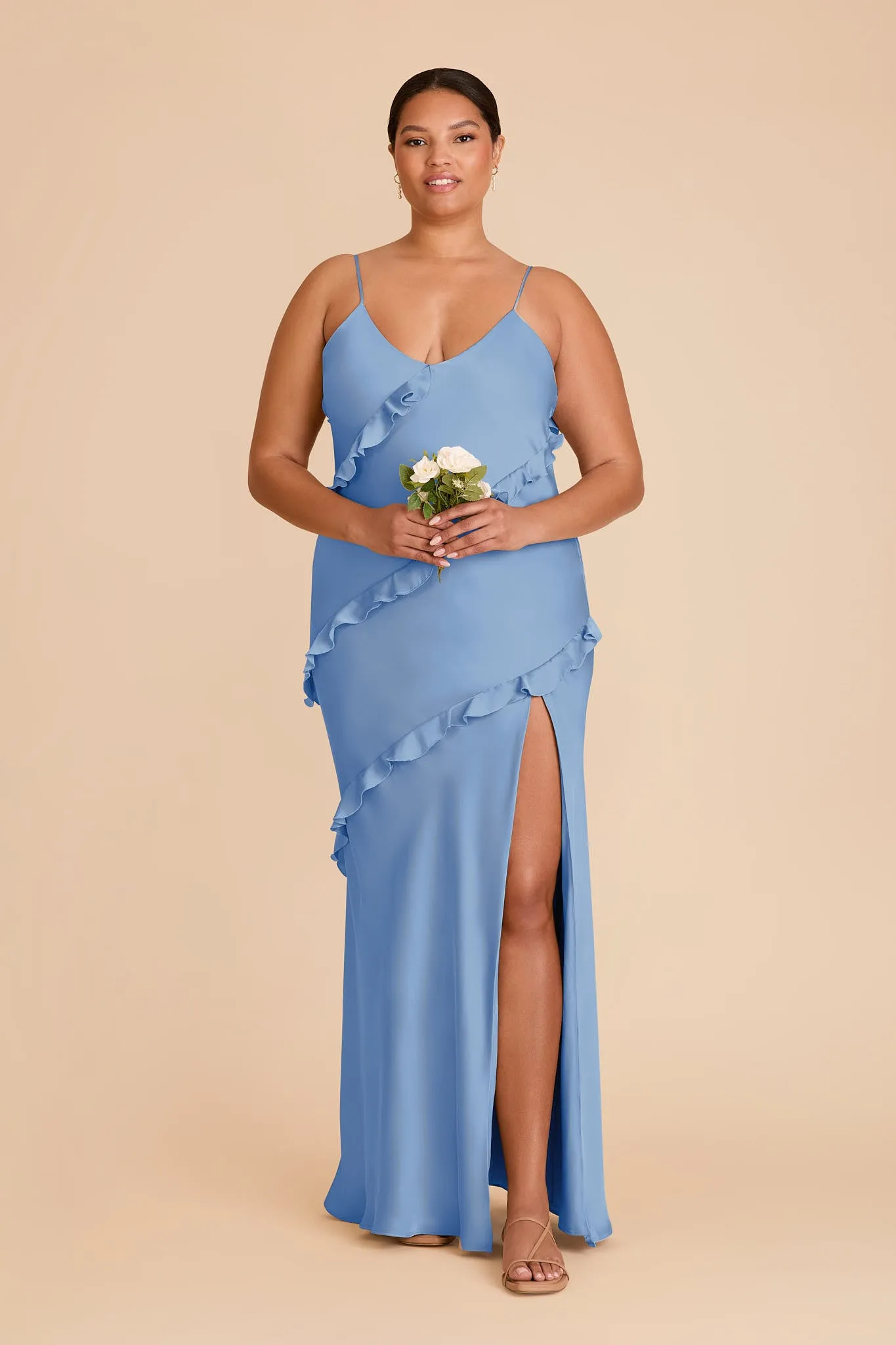 Valentina Matte Satin Dress - Bluebell sold by Birdy Grey product image thumbnail 2