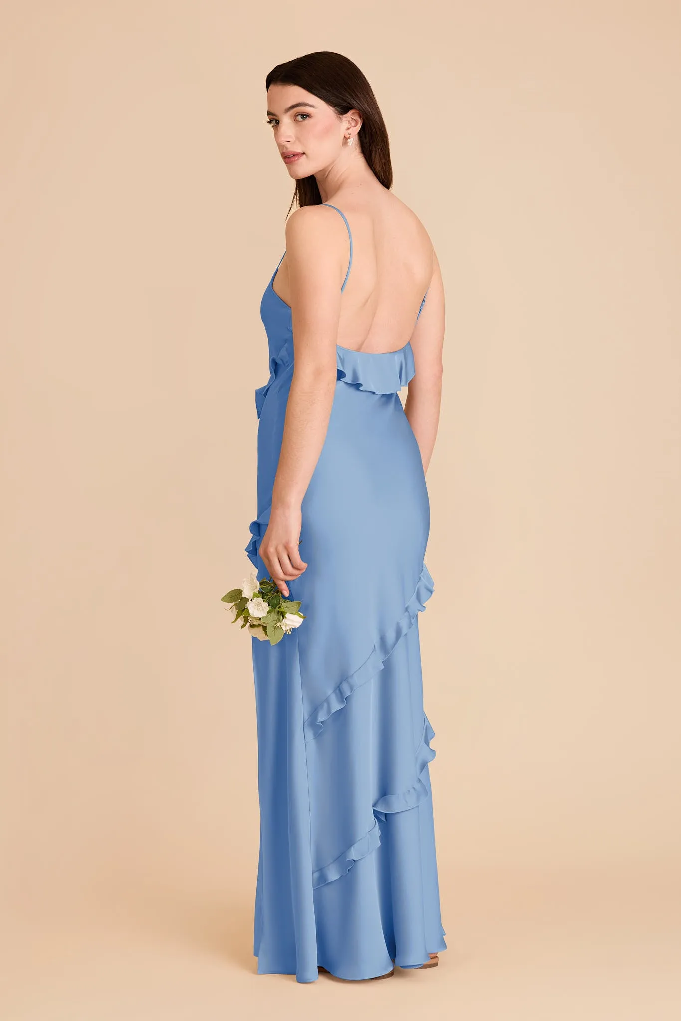 Valentina Matte Satin Dress - Bluebell sold by Birdy Grey product image thumbnail 4