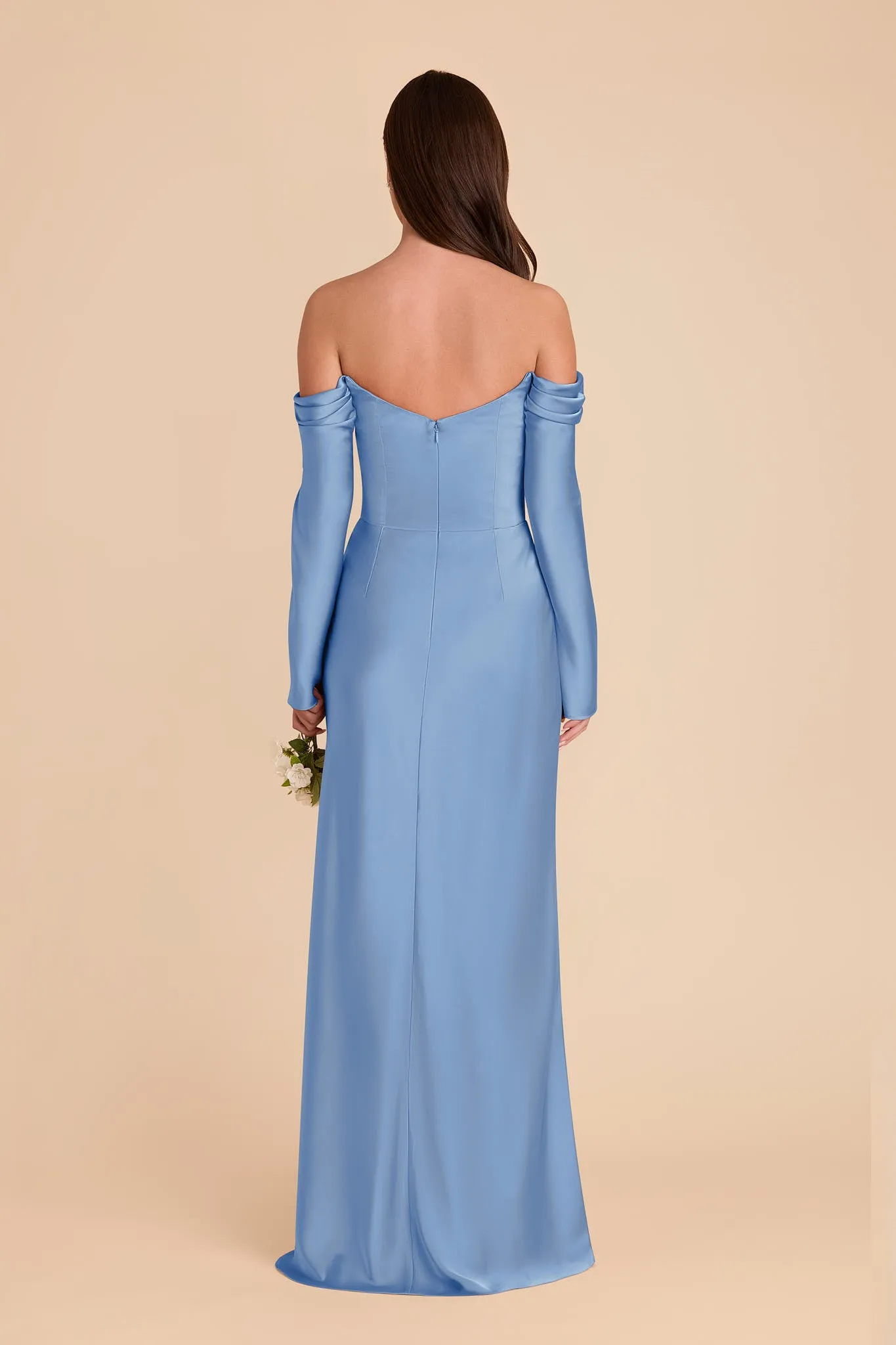 Maya Matte Satin Dress - Bluebell sold by Birdy Grey product image thumbnail 4