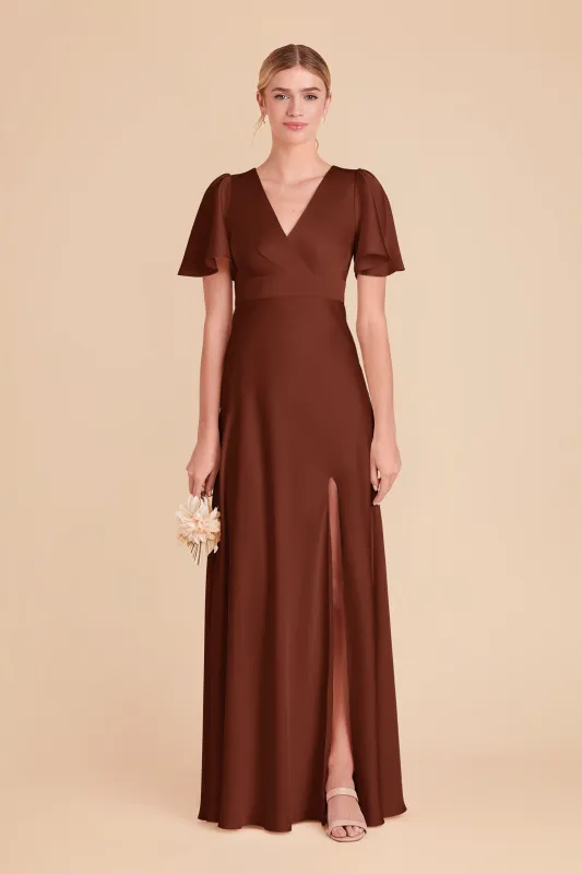 Marni Matte Satin Dress - Cognac sold by Birdy Grey