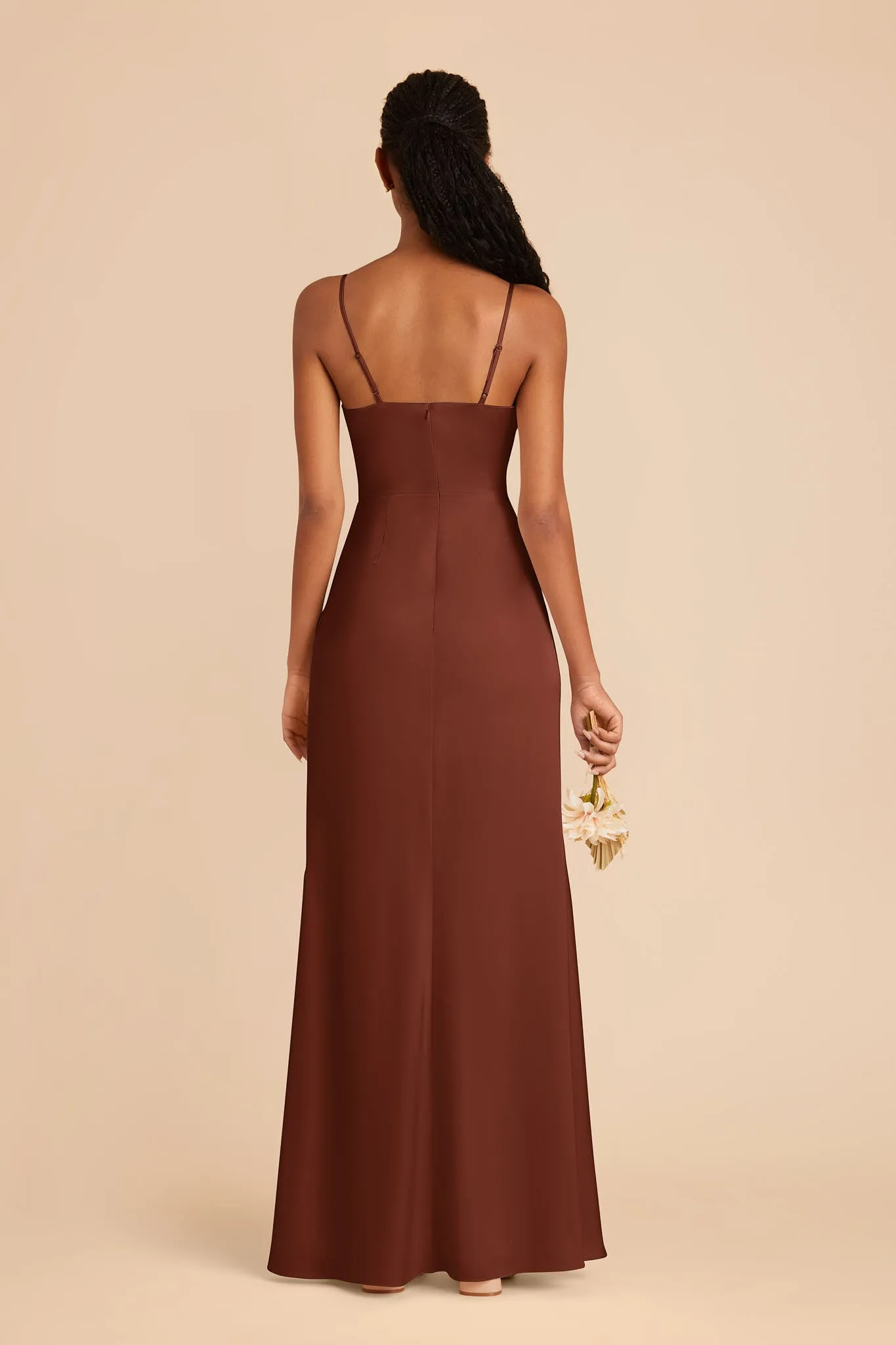 Lydia Matte Satin Dress - Cognac sold by Birdy Grey product image thumbnail 4