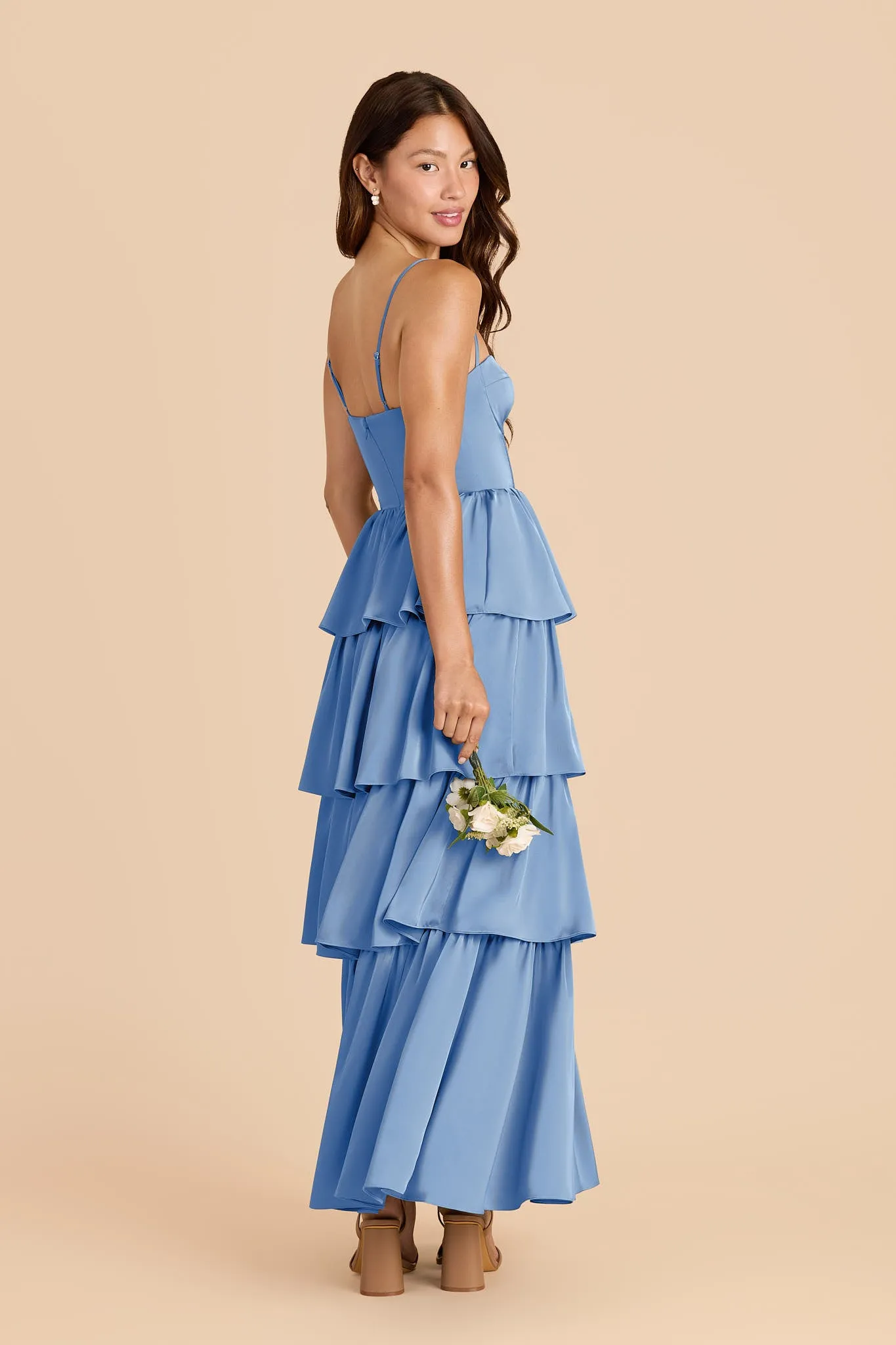 Lola Matte Satin Dress - Bluebell sold by Birdy Grey product image thumbnail 3