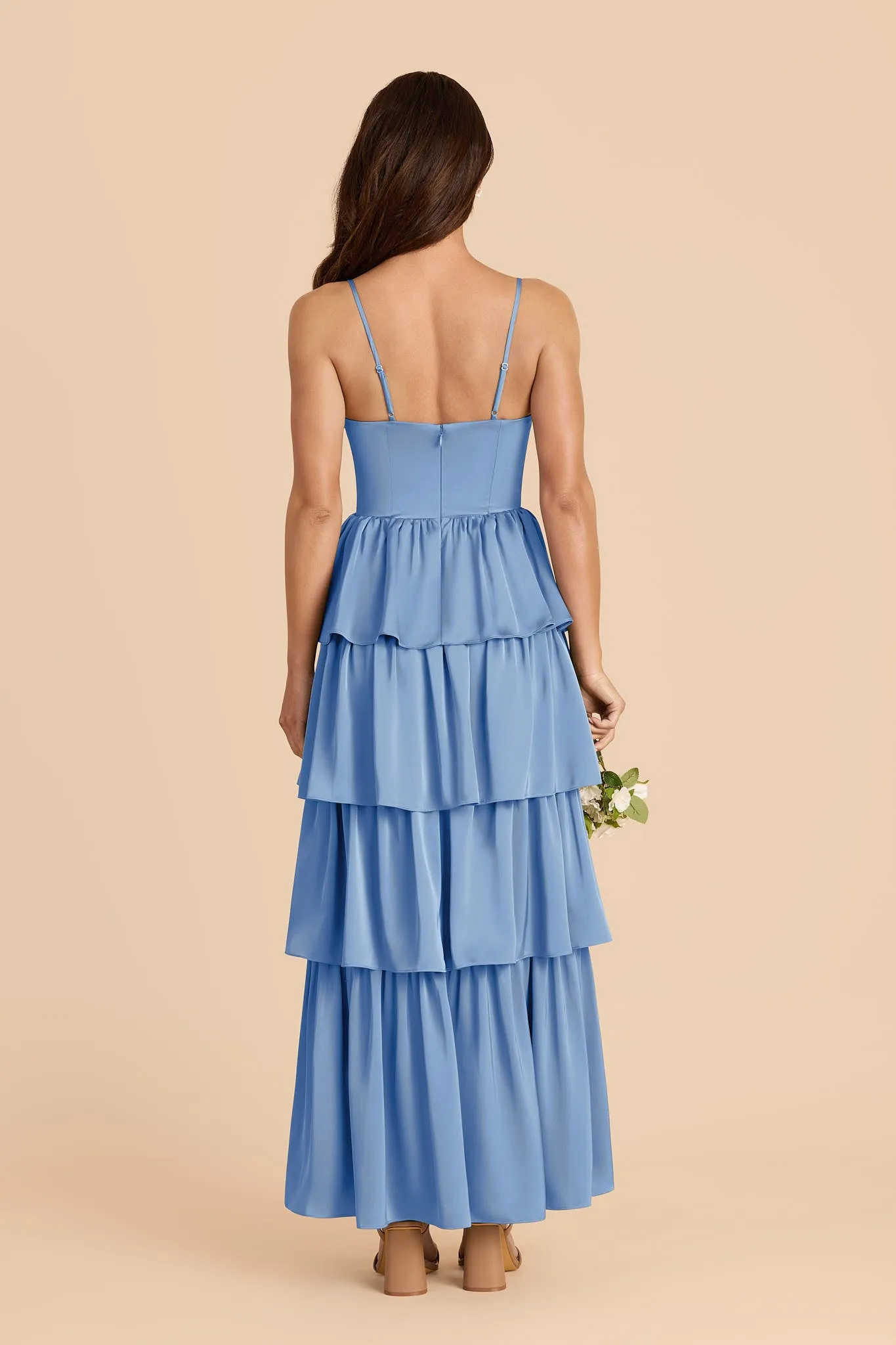Lola Matte Satin Dress - Bluebell sold by Birdy Grey product image thumbnail 4