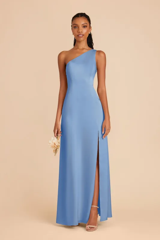 Kira Matte Satin Dress - Bluebell sold by Birdy Grey