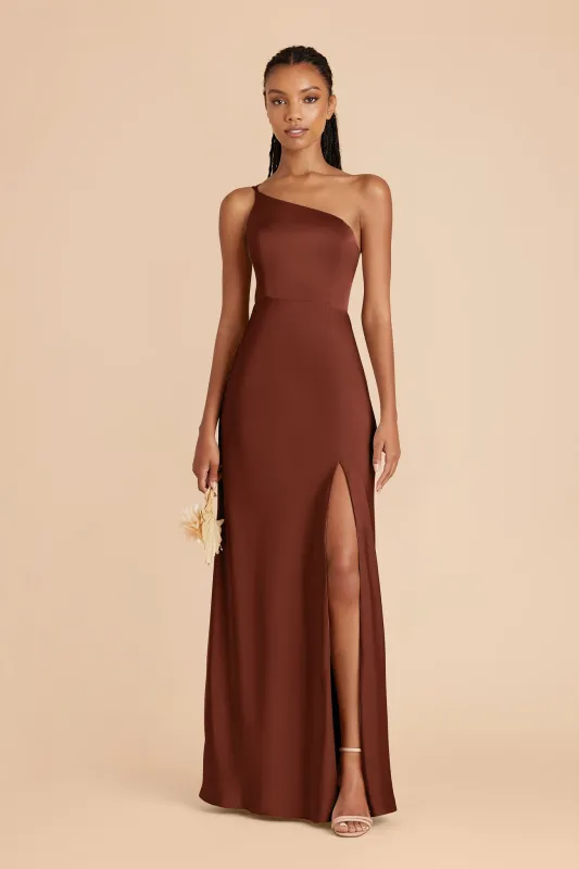 Kensie Matte Satin Dress - Cognac sold by Birdy Grey