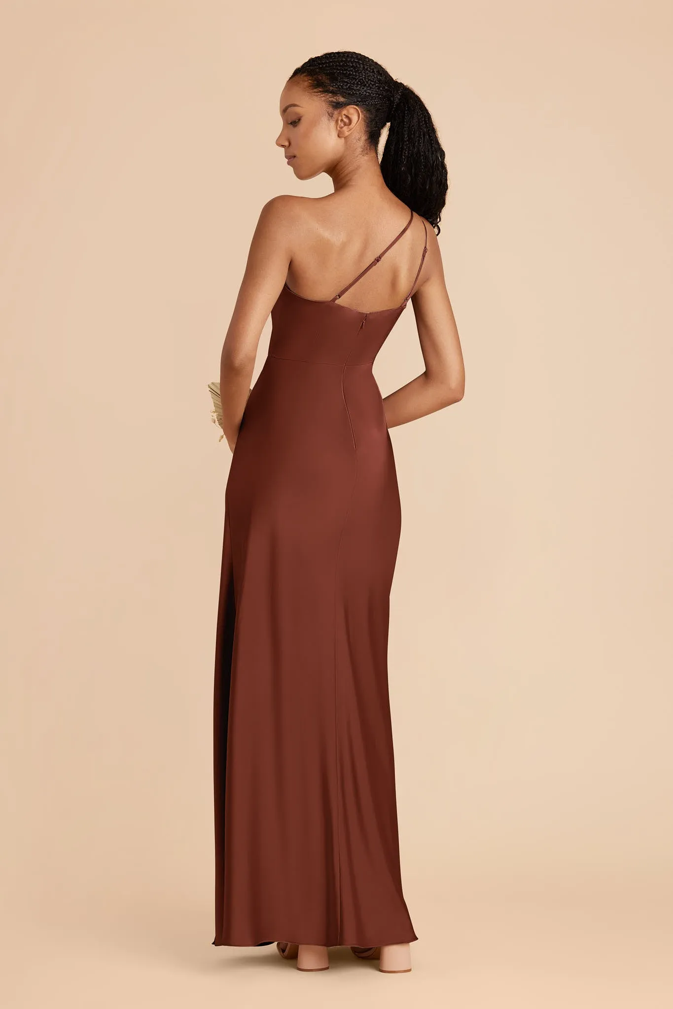 Kensie Matte Satin Dress - Cognac sold by Birdy Grey product image thumbnail 3
