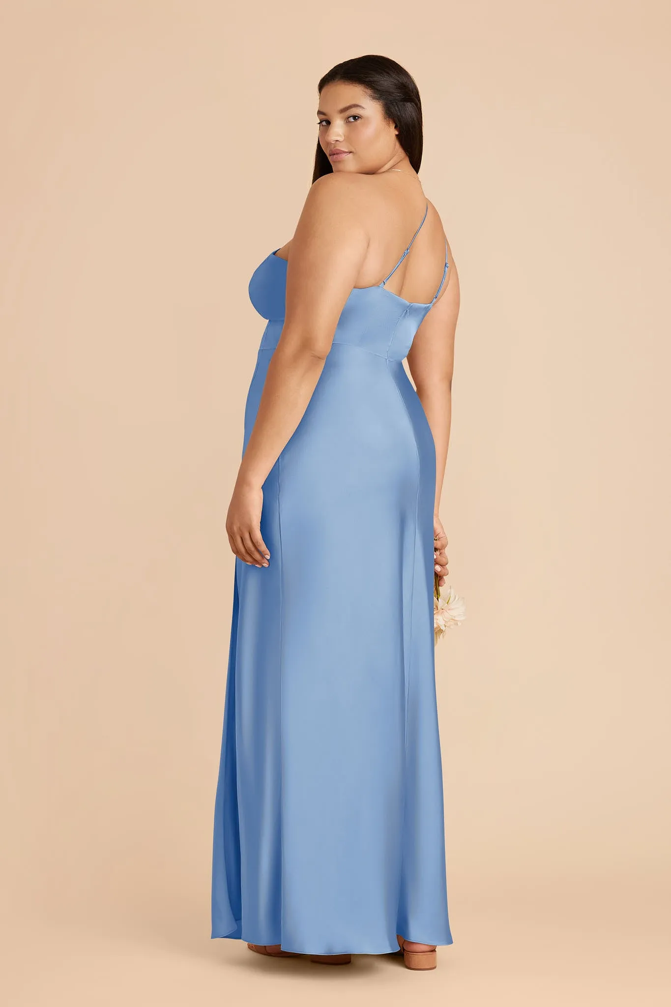 Kensie Matte Satin Dress - Bluebell sold by Birdy Grey product image thumbnail 5