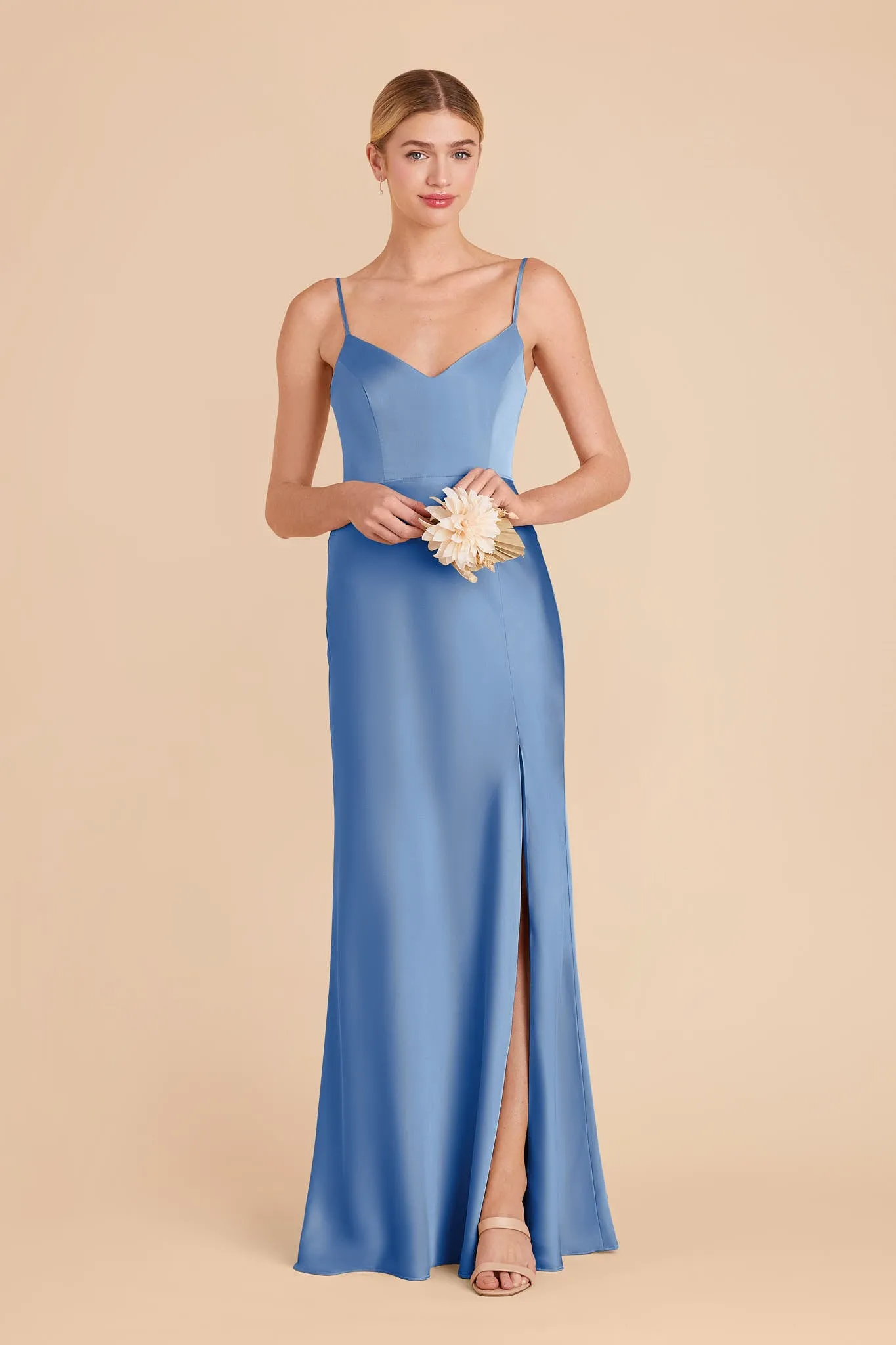 Jay Matte Satin Dress - Bluebell sold by Birdy Grey product image thumbnail 3