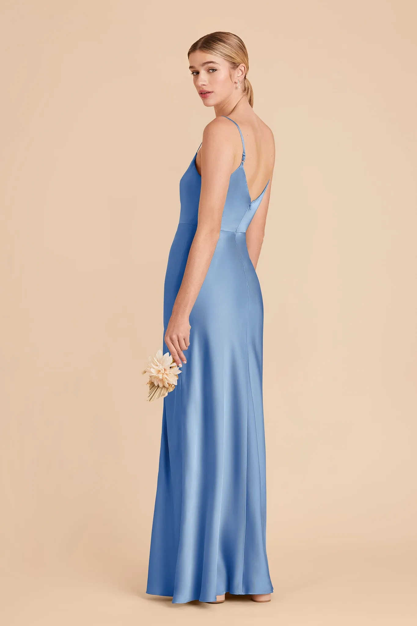 Jay Matte Satin Dress - Bluebell sold by Birdy Grey product image thumbnail 4