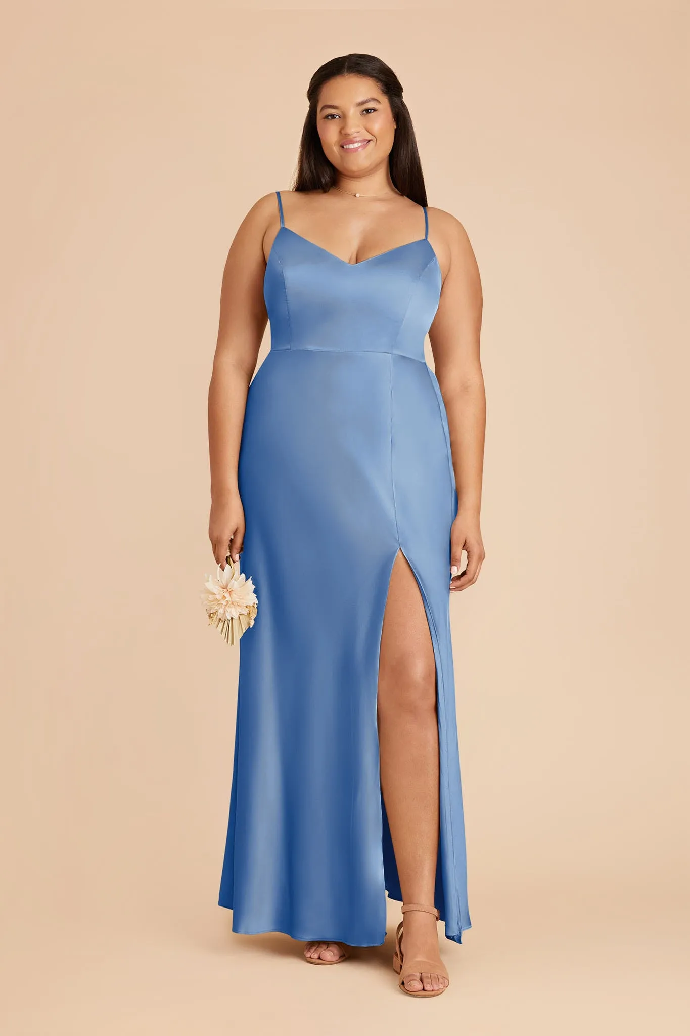 Jay Matte Satin Dress - Bluebell sold by Birdy Grey product image thumbnail 2