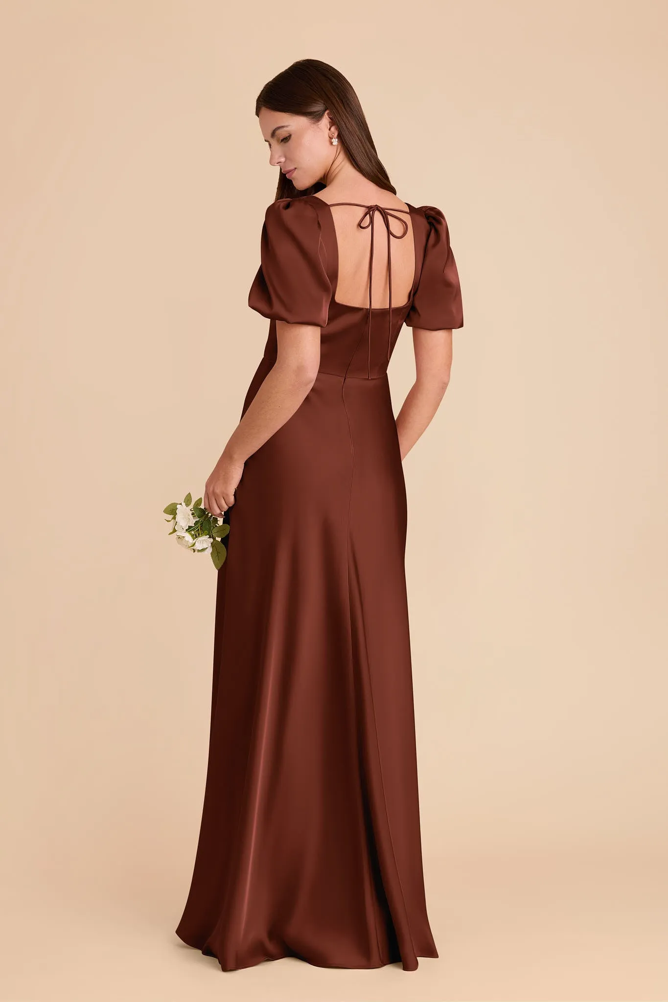 Judy Matte Satin Dress - Cognac sold by Birdy Grey product image thumbnail 3