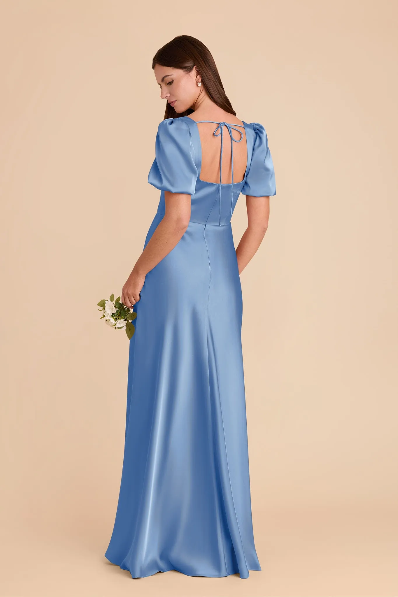 Judy Matte Satin Dress - Bluebell sold by Birdy Grey product image thumbnail 3