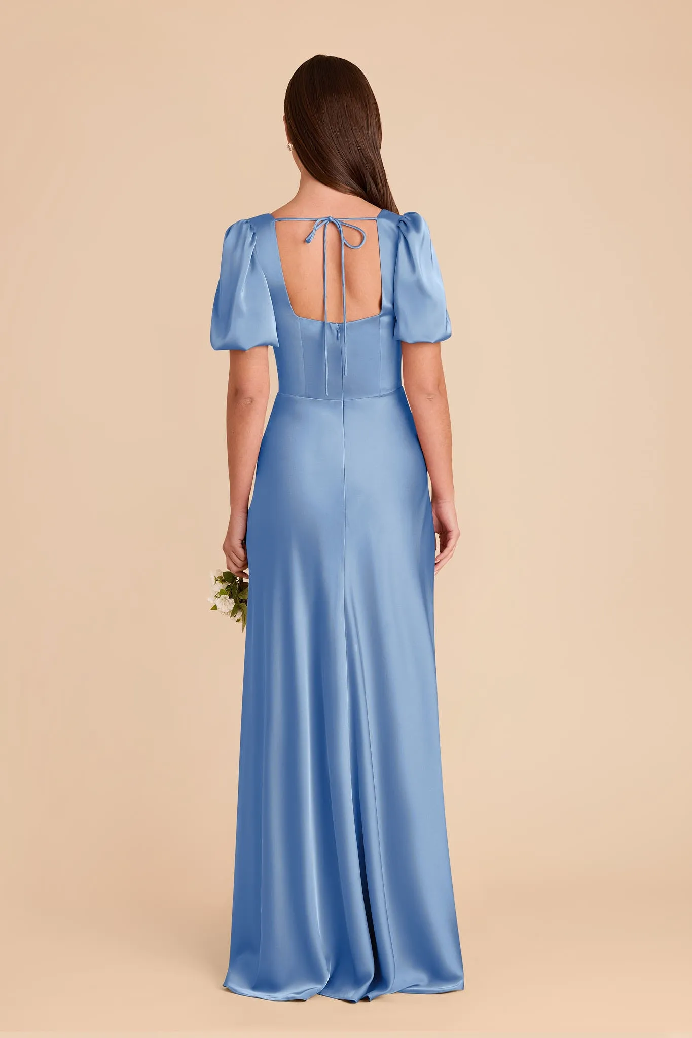 Judy Matte Satin Dress - Bluebell sold by Birdy Grey product image thumbnail 4