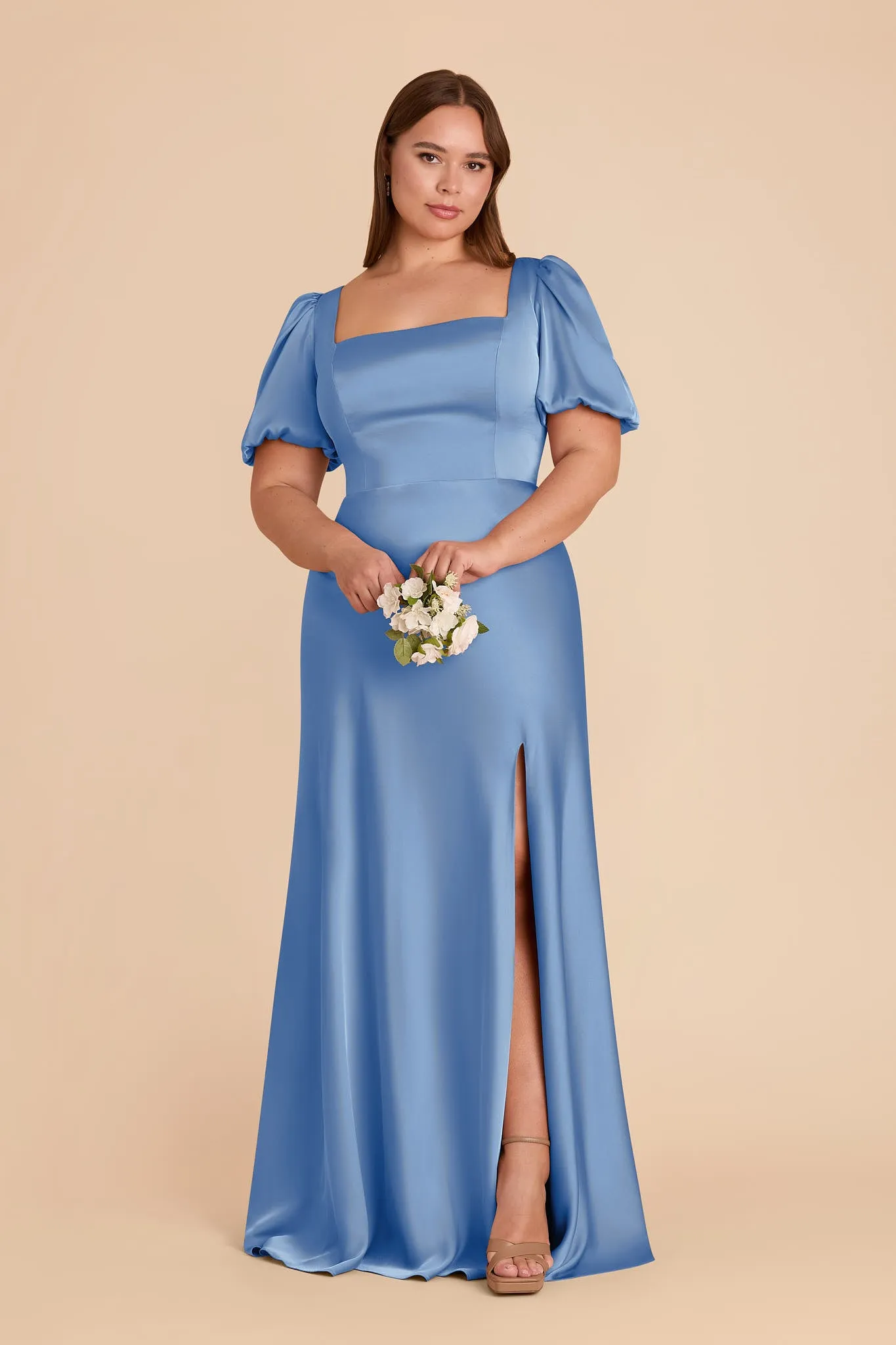 Judy Matte Satin Dress - Bluebell sold by Birdy Grey product image thumbnail 5