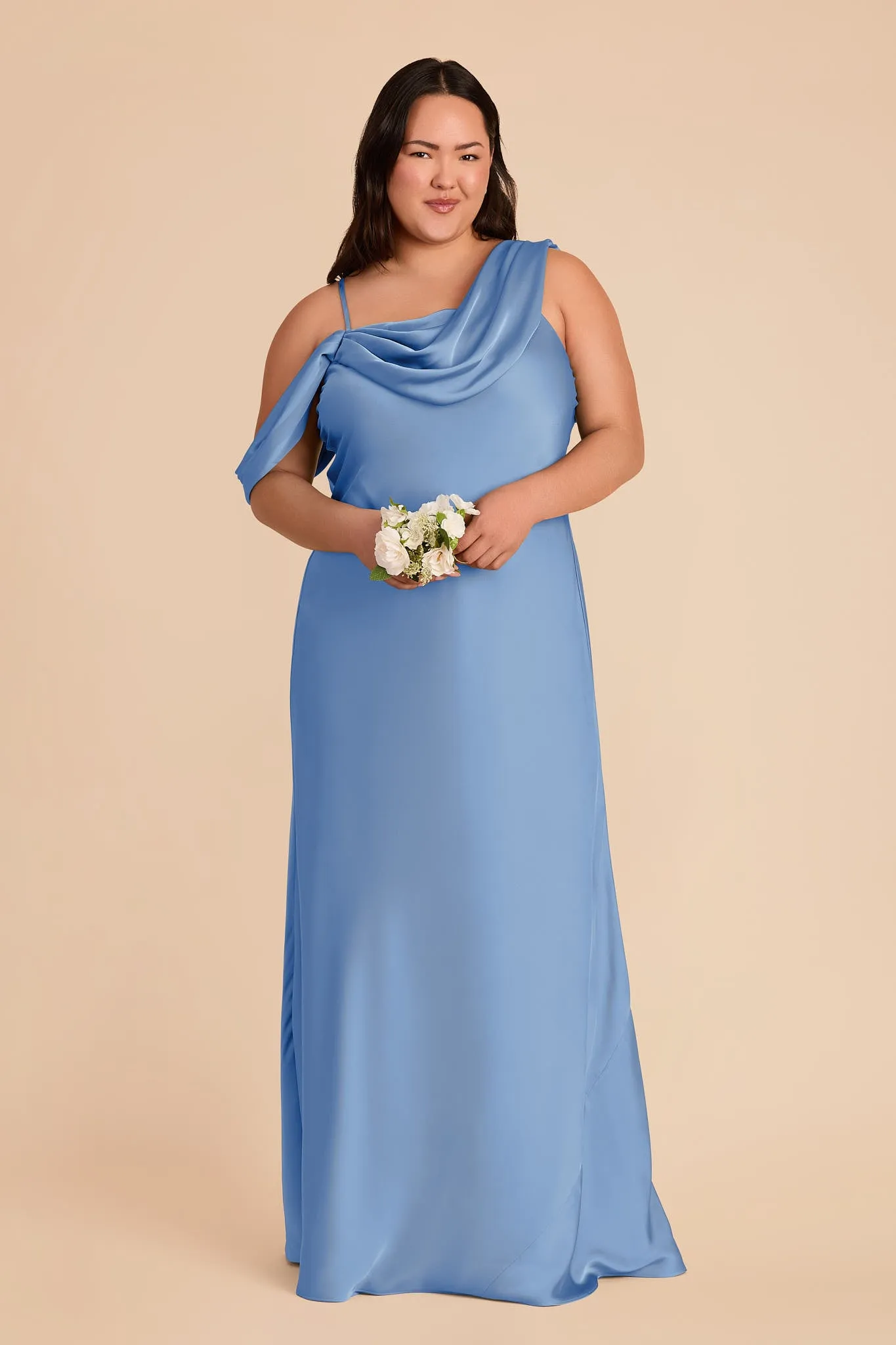 Freya Matte Satin Dress - Bluebell sold by Birdy Grey product image thumbnail 2