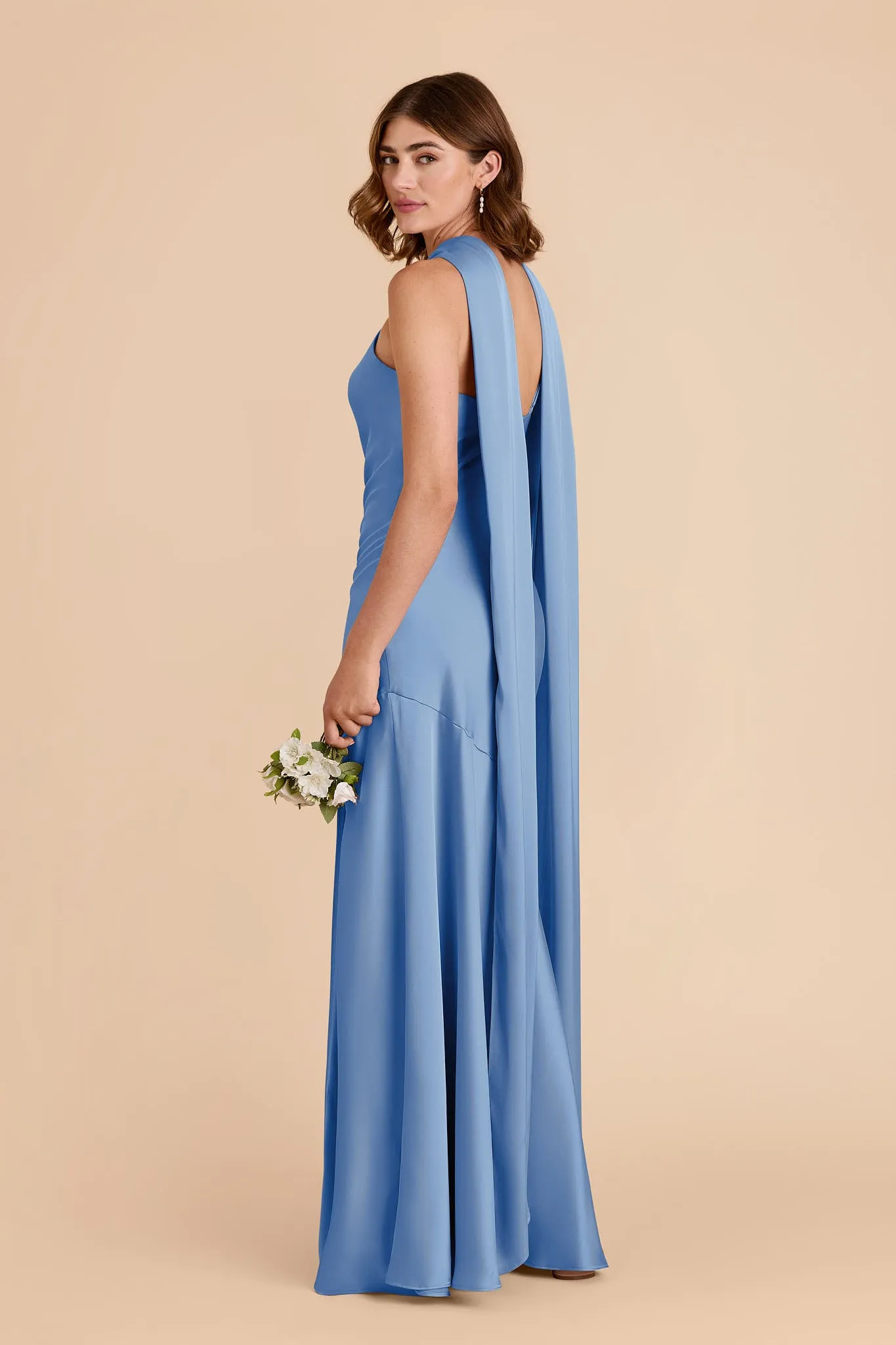 Eileen Matte Satin Dress - Bluebell sold by Birdy Grey product image thumbnail 5