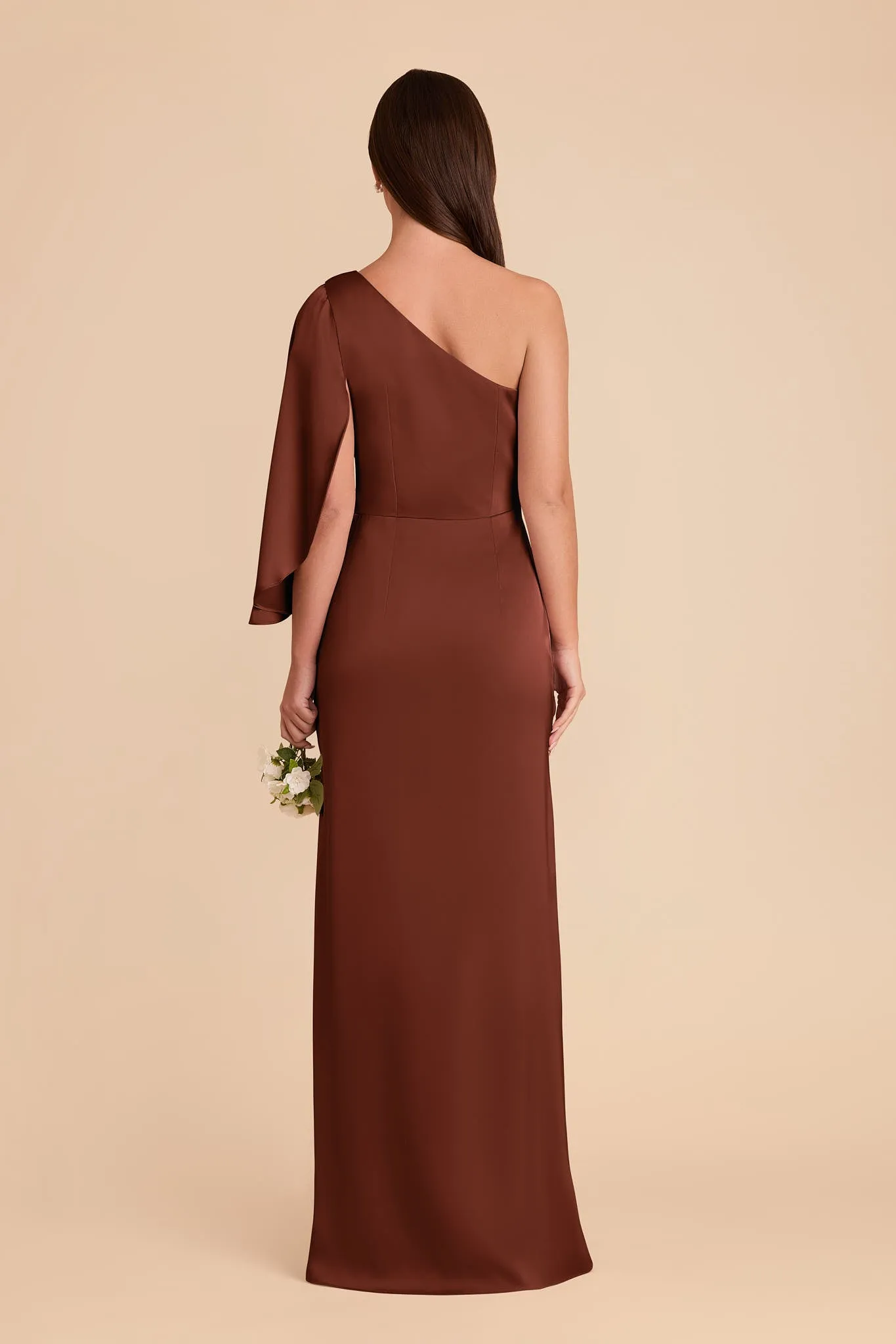 Christine Matte Satin Dress - Cognac sold by Birdy Grey product image thumbnail 5