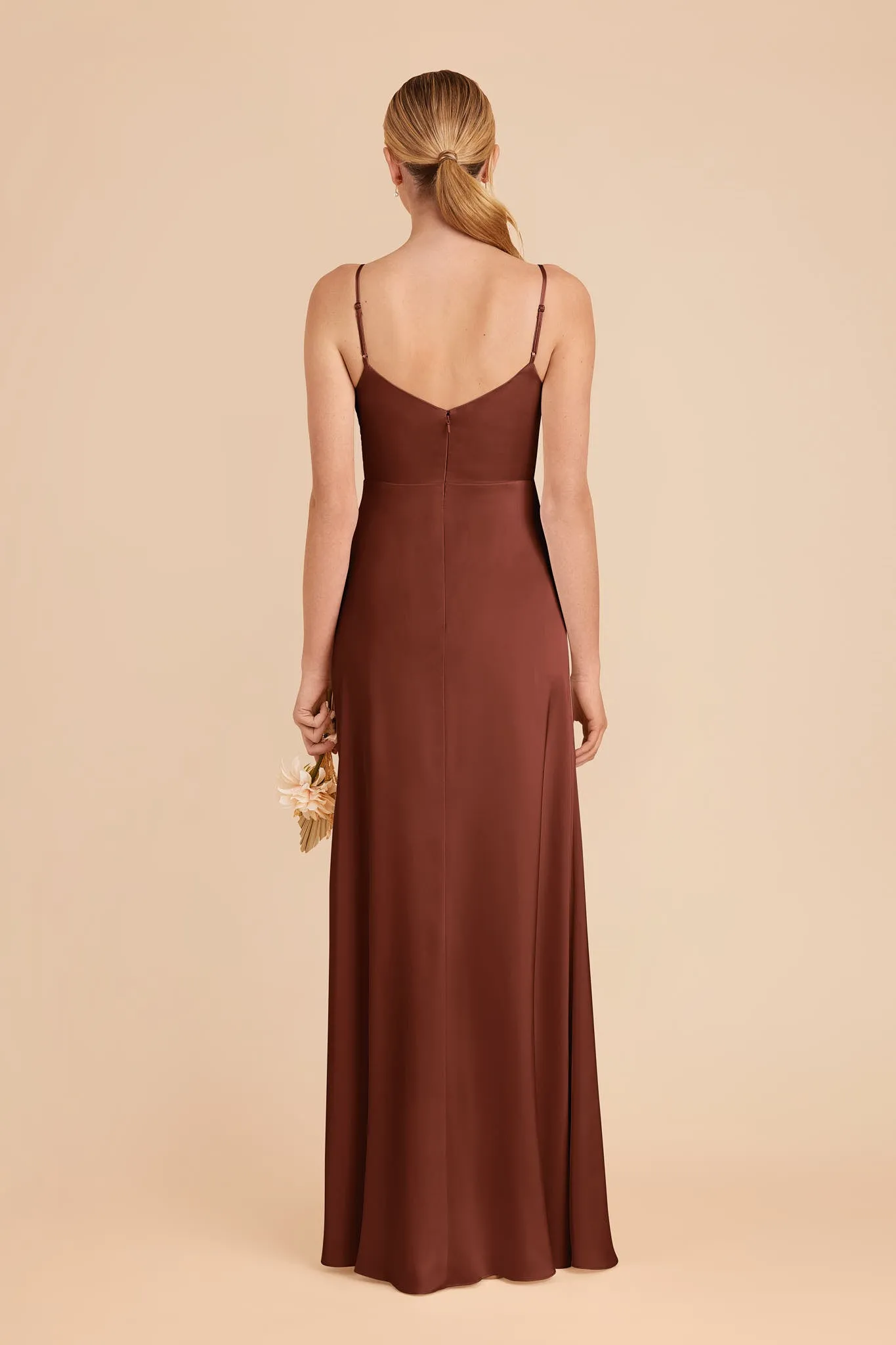 Catherine Matte Satin Dress - Cognac sold by Birdy Grey product image thumbnail 5