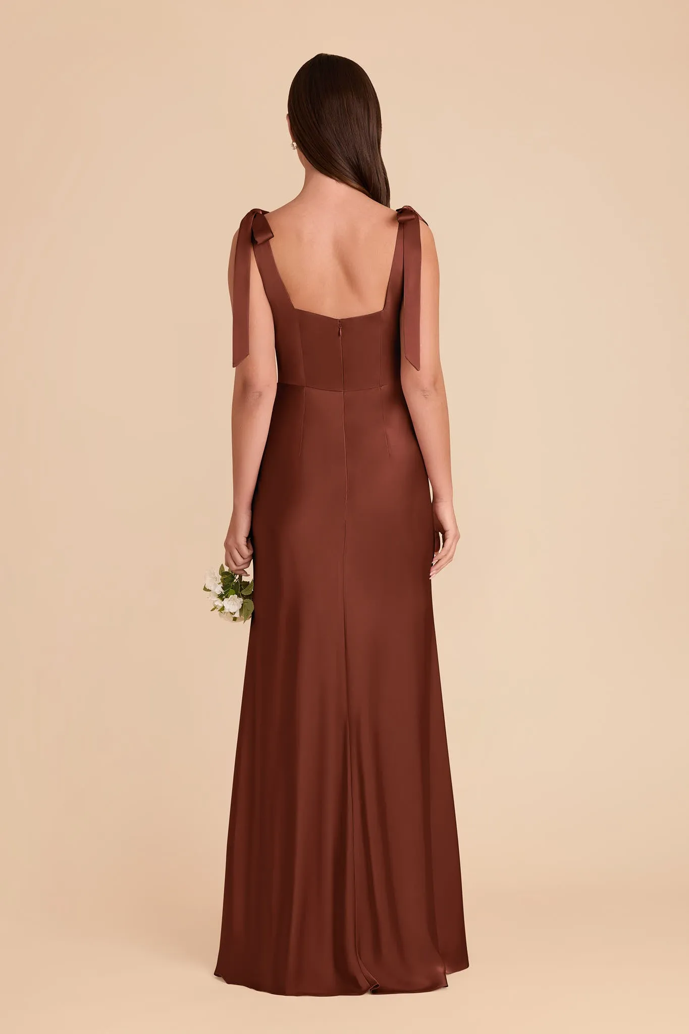 Alex Matte Satin Dress - Cognac sold by Birdy Grey product image thumbnail 5