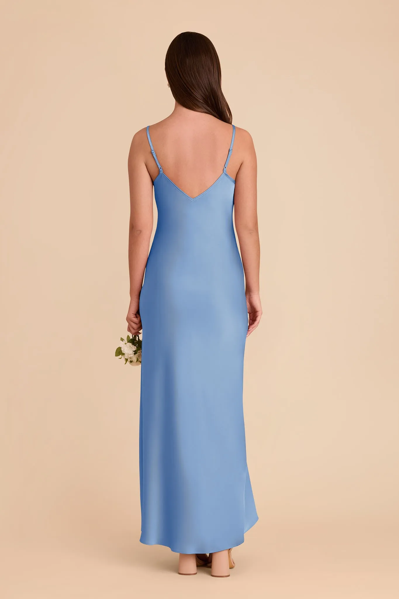 Alice Matte Satin Dress - Bluebell sold by Birdy Grey product image thumbnail 5