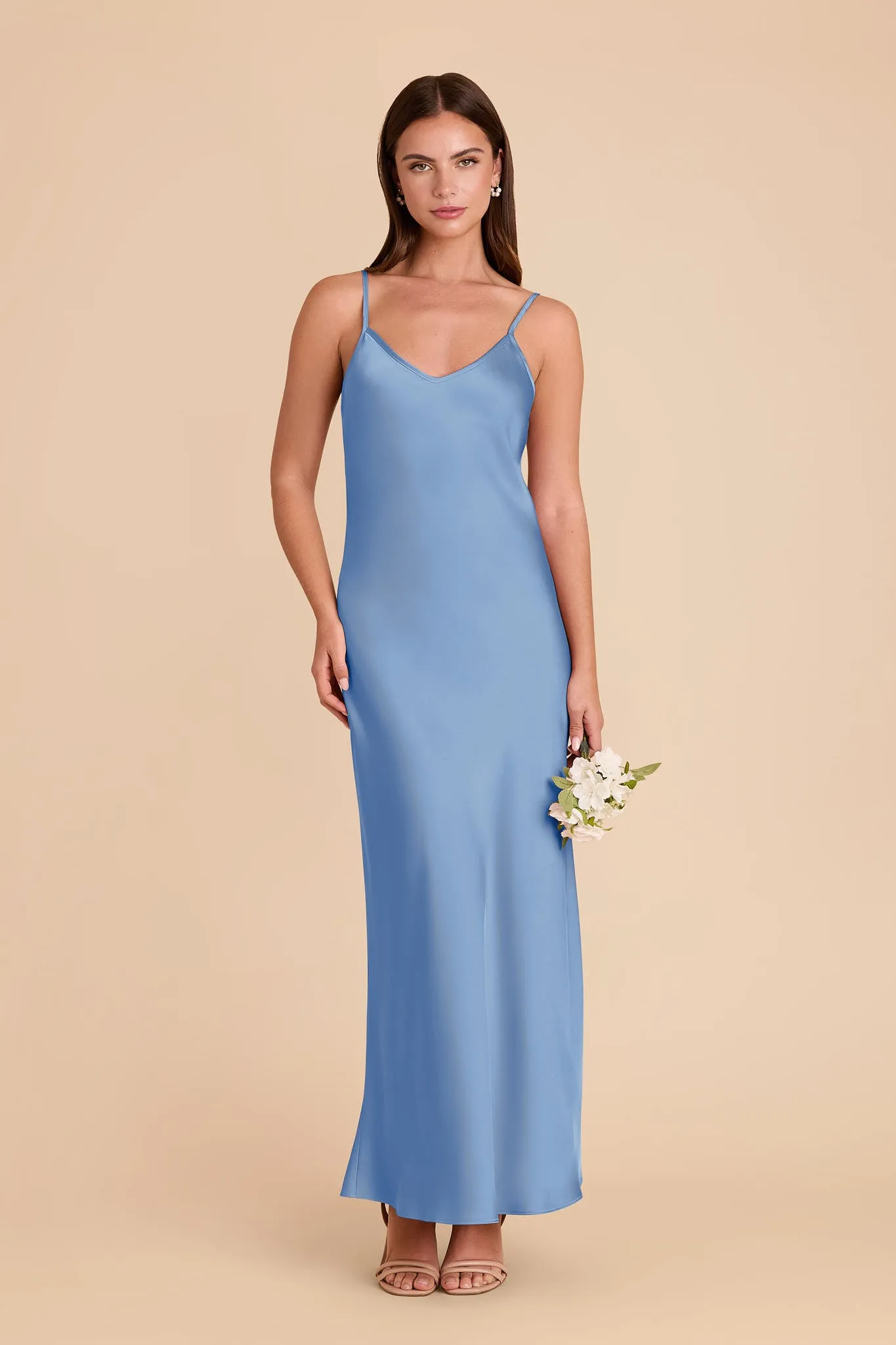 Alice Matte Satin Dress - Bluebell sold by Birdy Grey