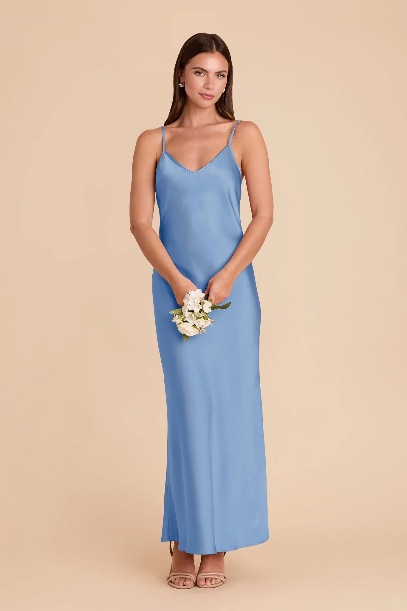 Alice Matte Satin Dress - Bluebell sold by Birdy Grey product image thumbnail 3