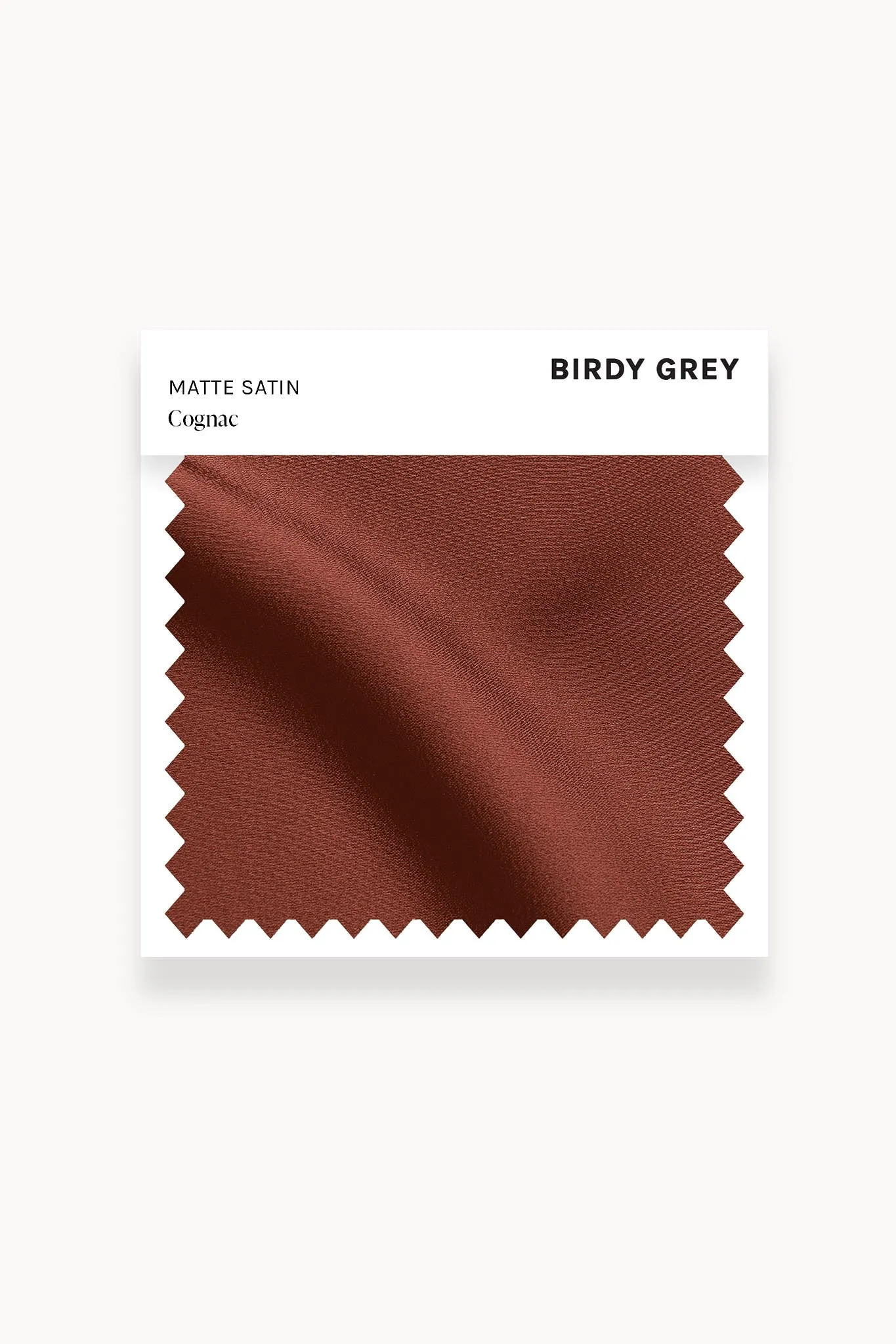 Swatch - Matte Satin in Cognac sold by Birdy Grey