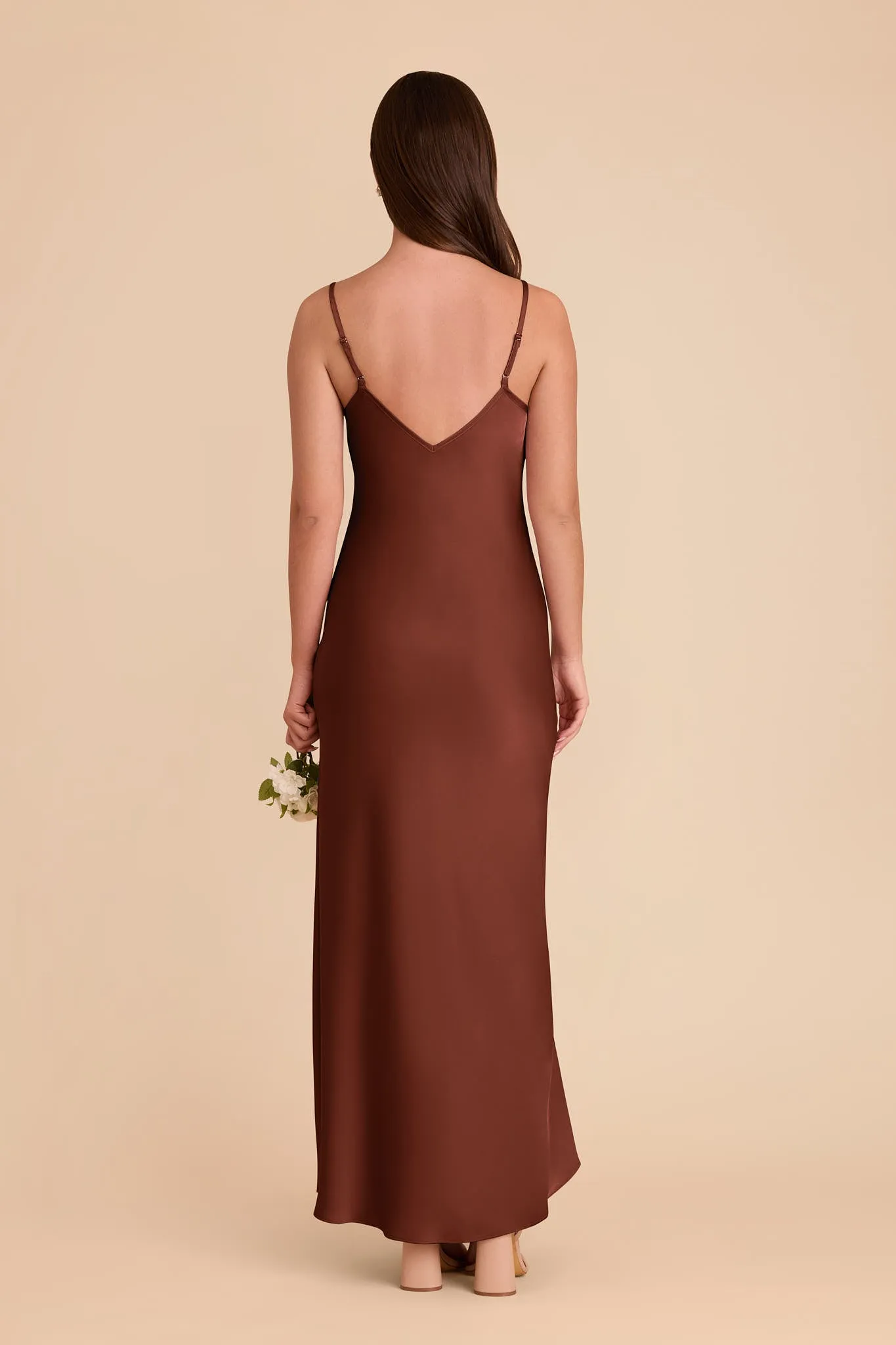 Alice Matte Satin Dress - Cognac sold by Birdy Grey product image thumbnail 5