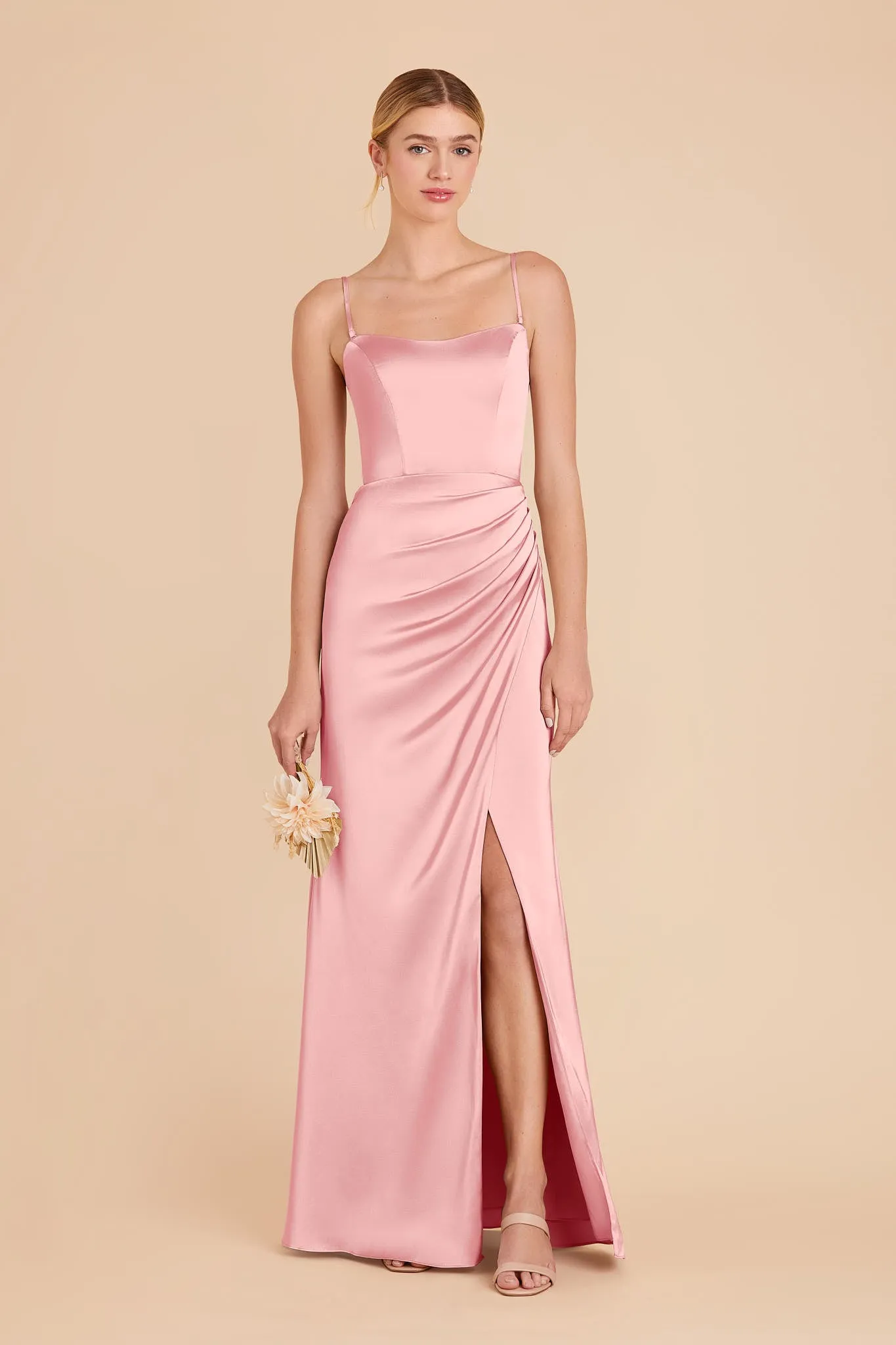 Anne Matte Satin Dress - Bubblegum Pink sold by Birdy Grey product image thumbnail 3