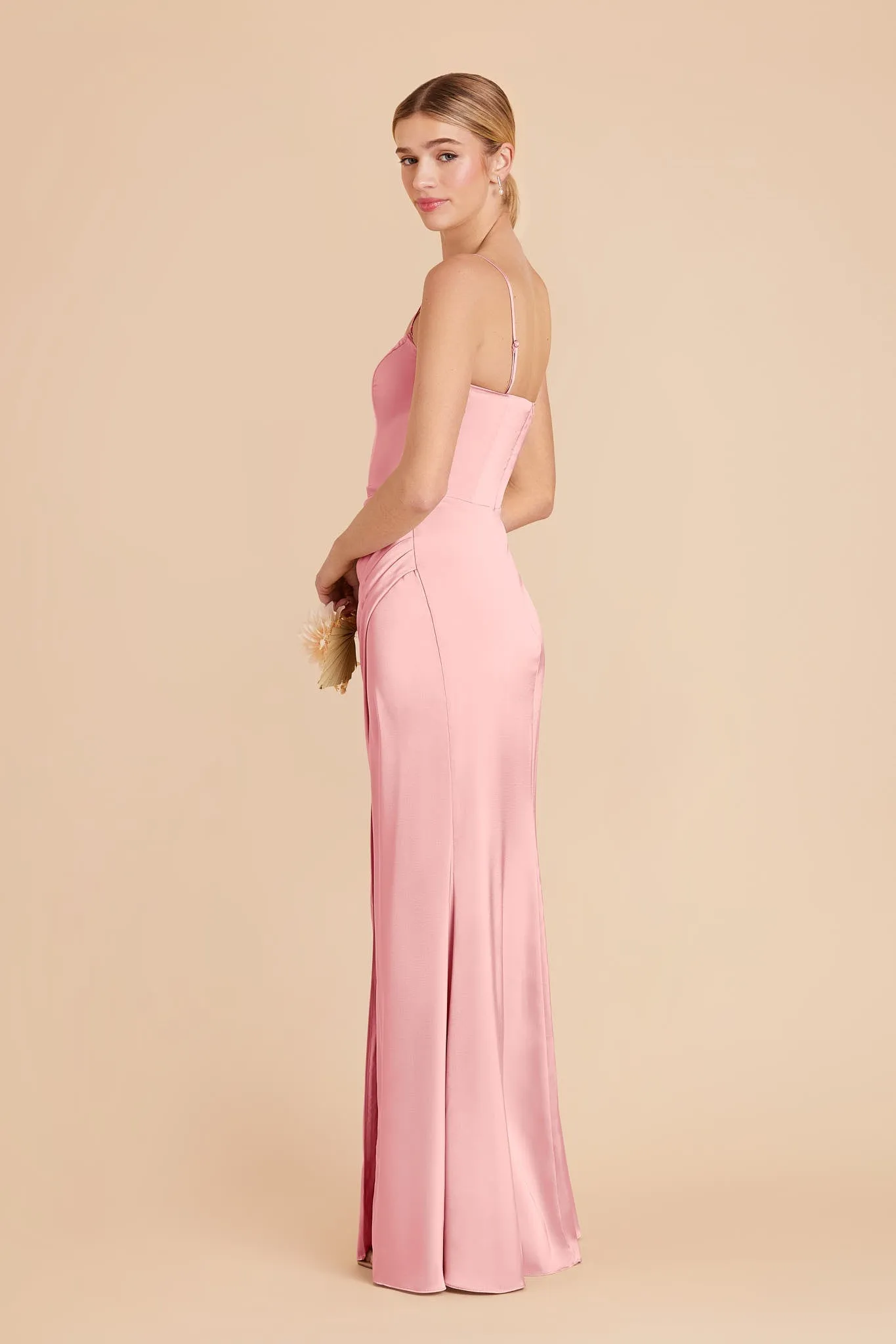 Anne Matte Satin Dress - Bubblegum Pink sold by Birdy Grey product image thumbnail 4