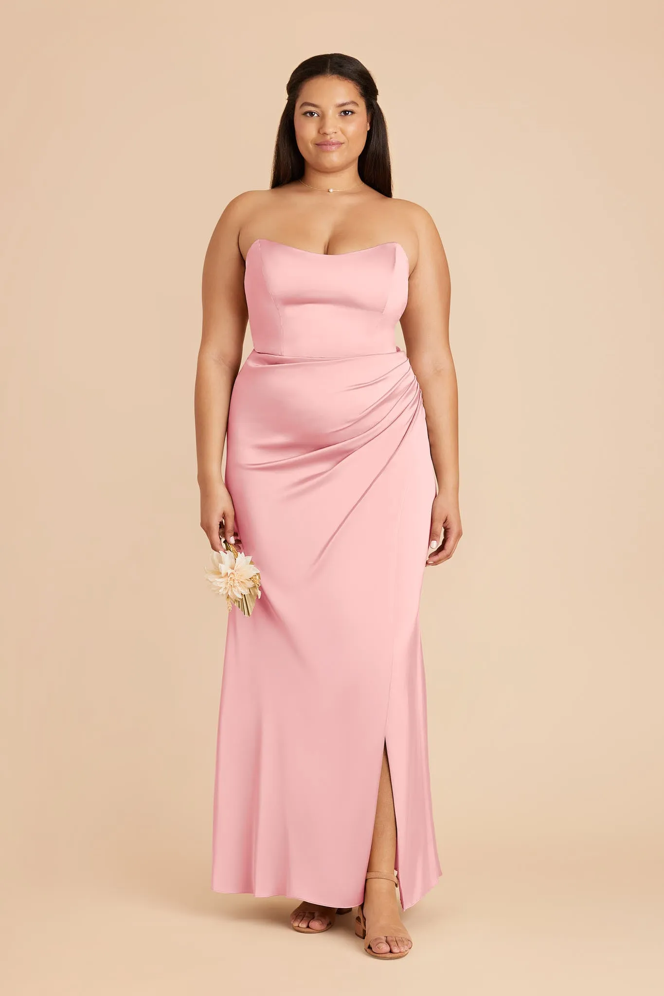 Anne Matte Satin Dress - Bubblegum Pink sold by Birdy Grey product image thumbnail 2