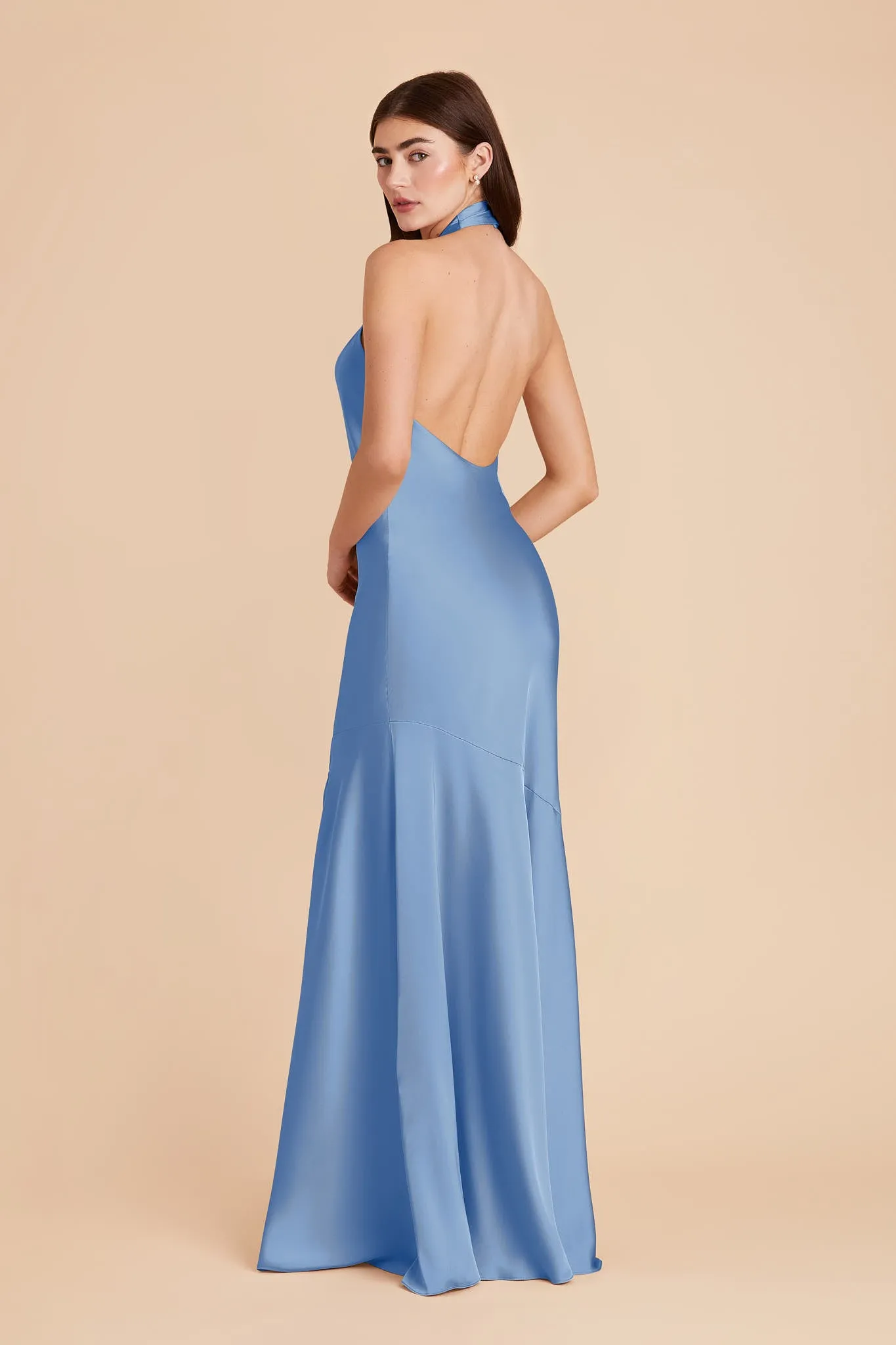 Stephanie Matte Satin Dress - Bluebell sold by Birdy Grey product image thumbnail 5