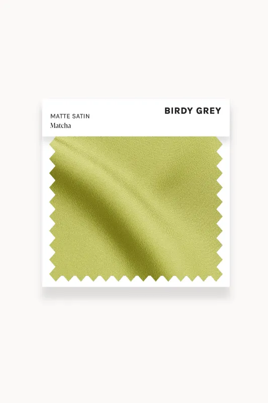 Swatch - Matte Satin in Matcha sold by Birdy Grey