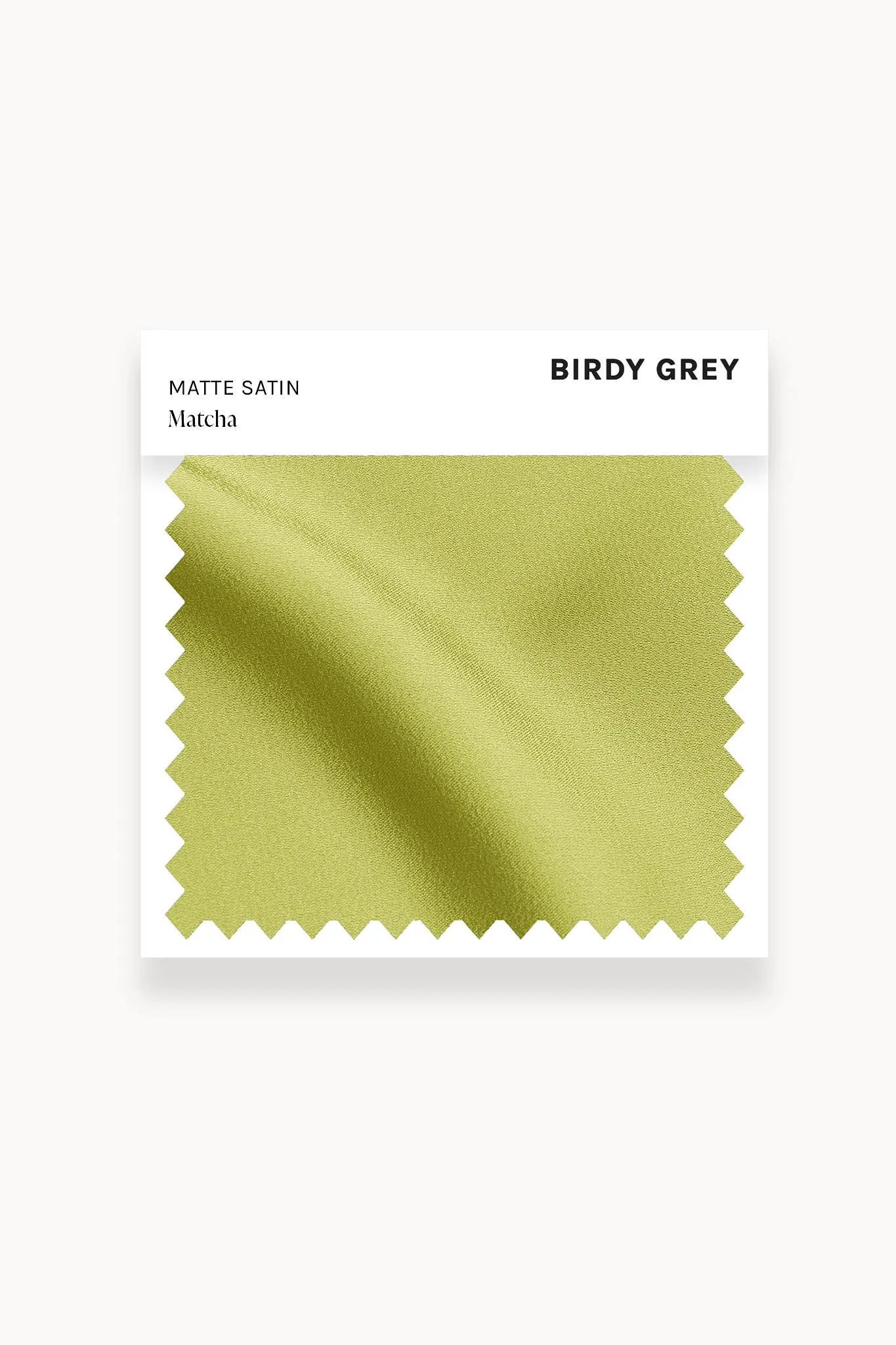 Swatch - Matte Satin in Matcha sold by Birdy Grey