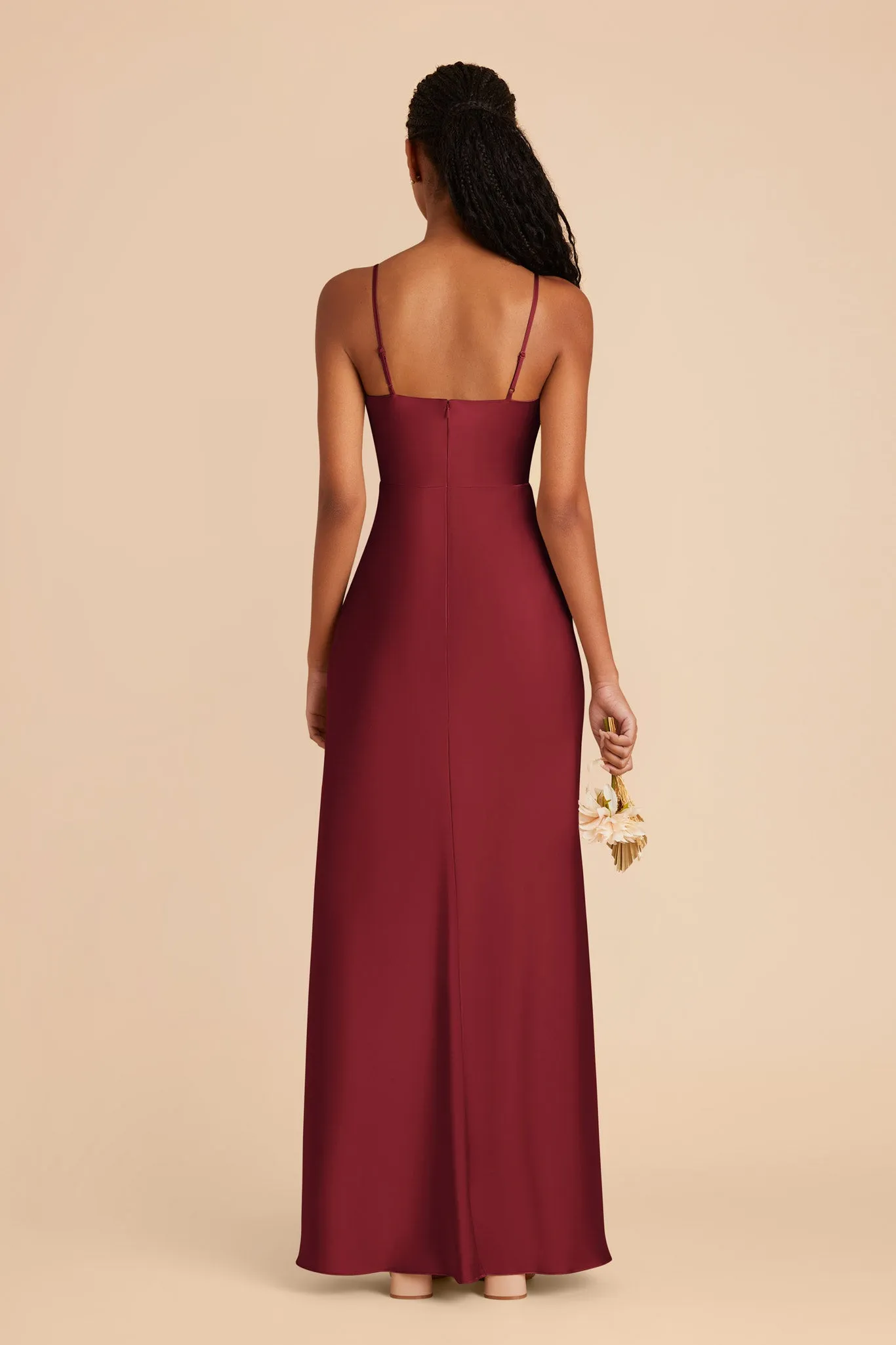 Lisa Matte Satin Dress - Burgundy sold by Birdy Grey product image thumbnail 5