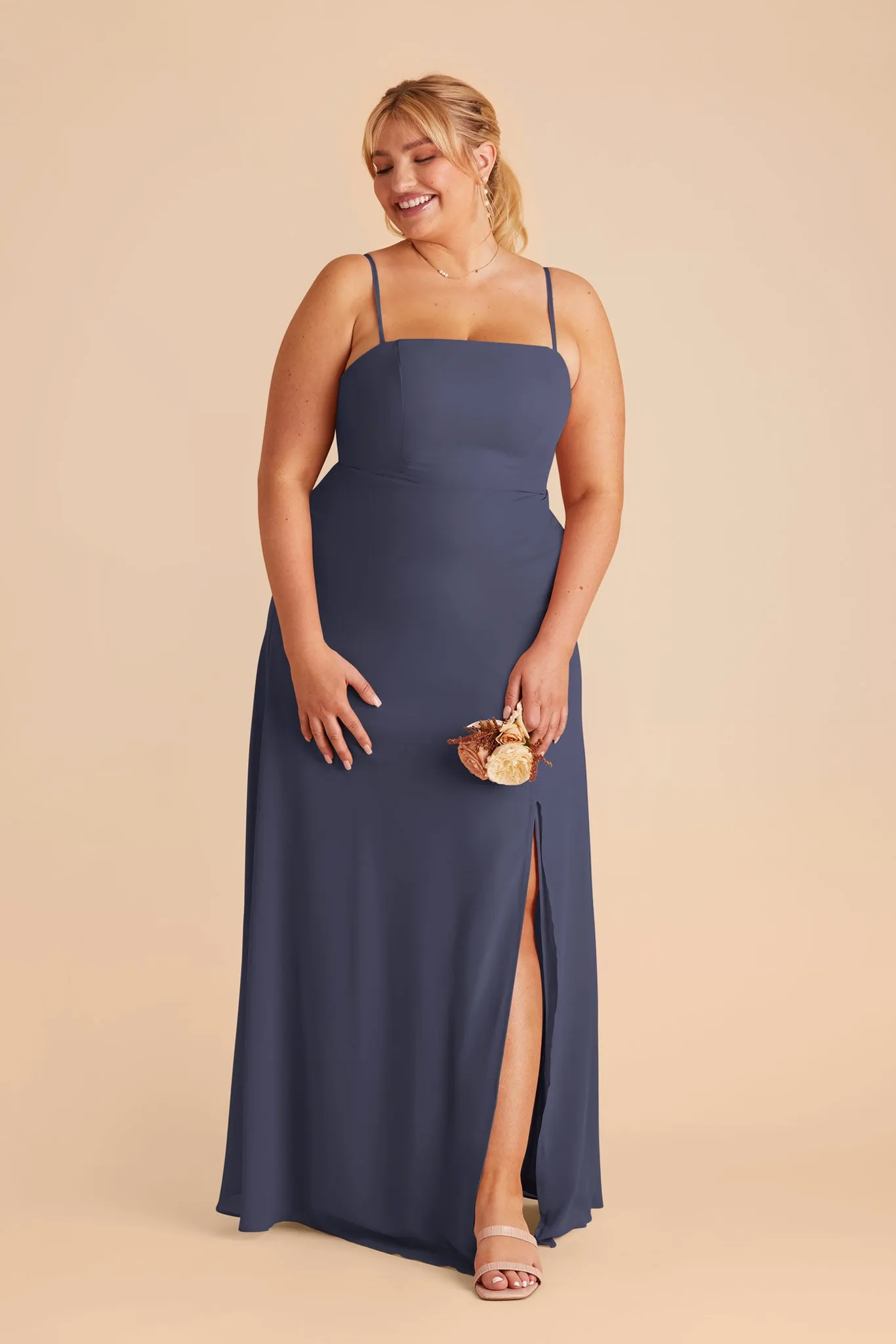 Chris Chiffon Dress - Dusk Blue sold by Birdy Grey product image thumbnail 2