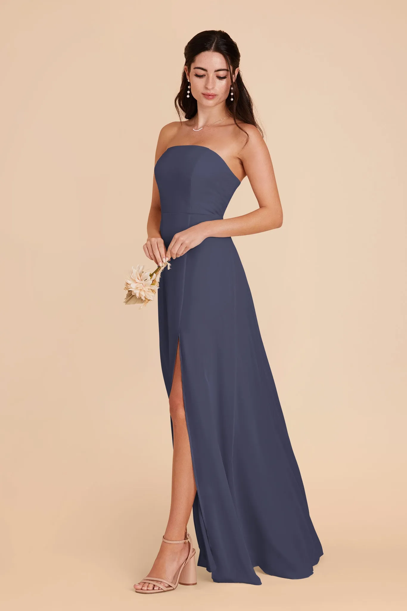 Chris Chiffon Dress - Dusk Blue sold by Birdy Grey product image thumbnail 4