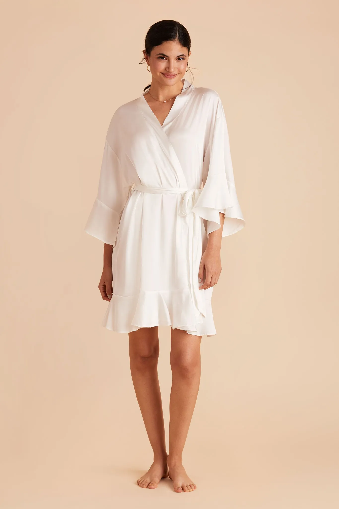 Kenny Matte Satin Robe - Ivory sold by Birdy Grey product image thumbnail 4