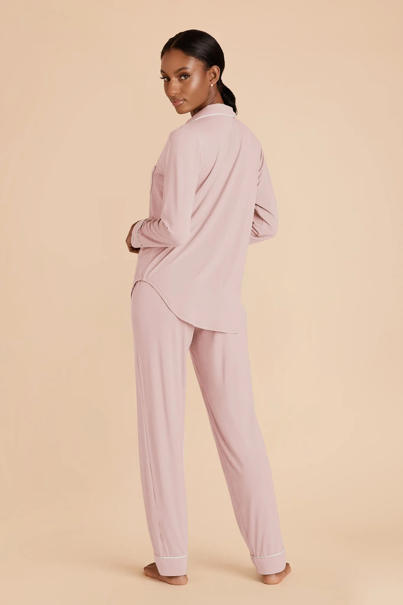 Jenna Bamboo Pajamas - Blush Pink sold by Birdy Grey product image thumbnail 3