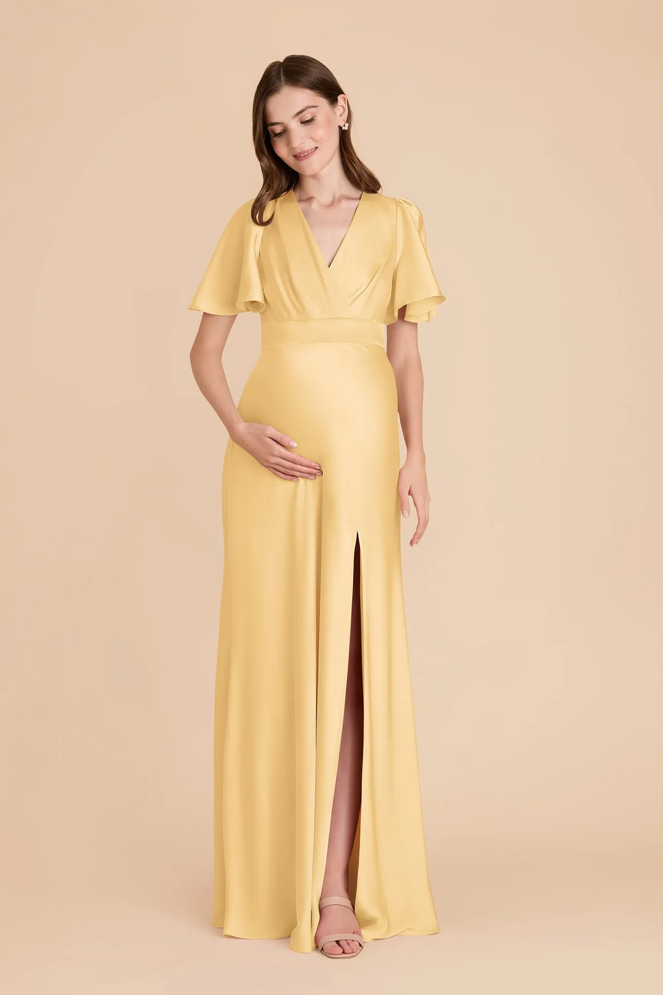 Marni Matte Satin Dress - Butter sold by Birdy Grey product image thumbnail 2