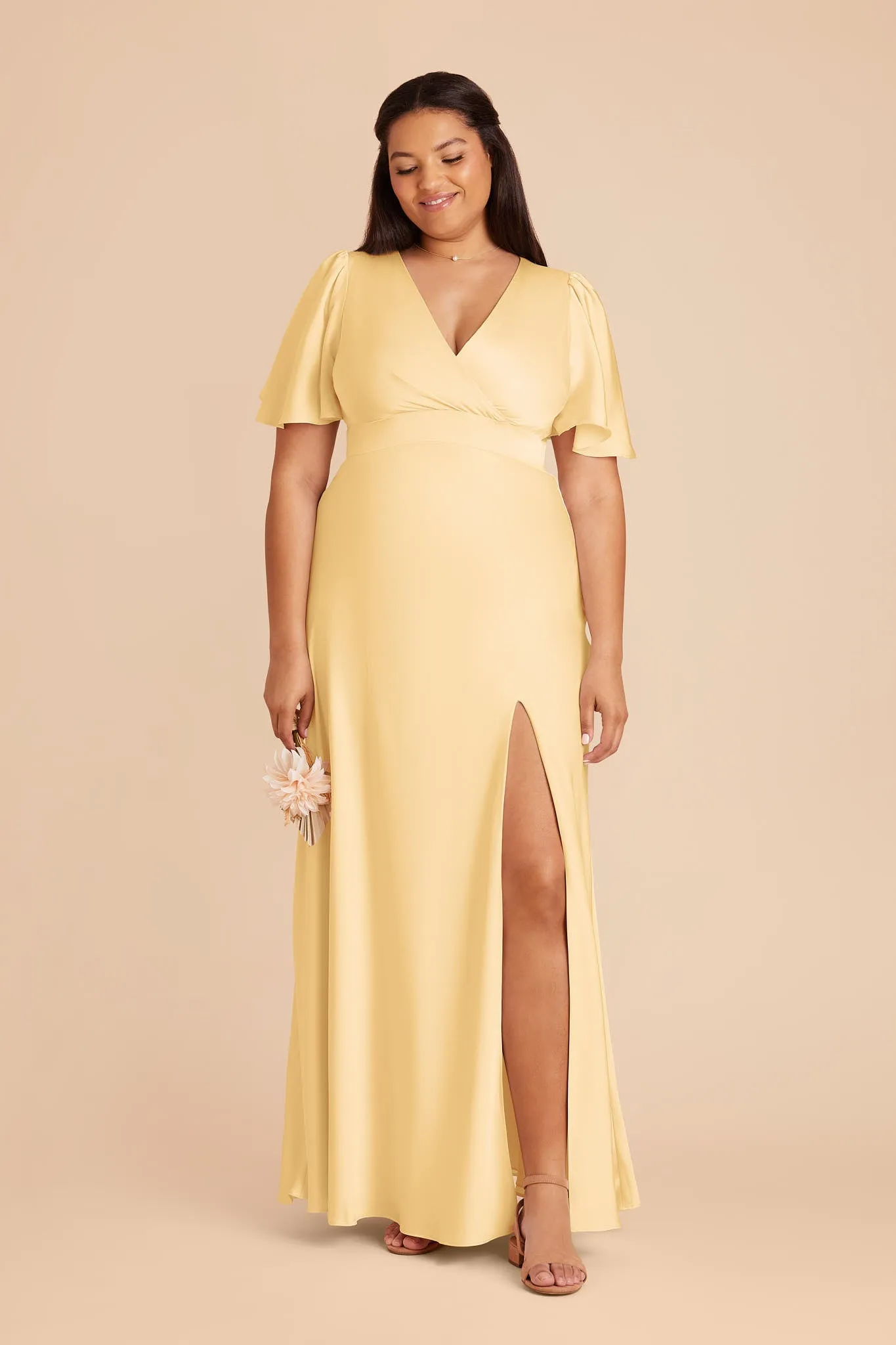 Marni Matte Satin Dress - Butter sold by Birdy Grey product image thumbnail 3